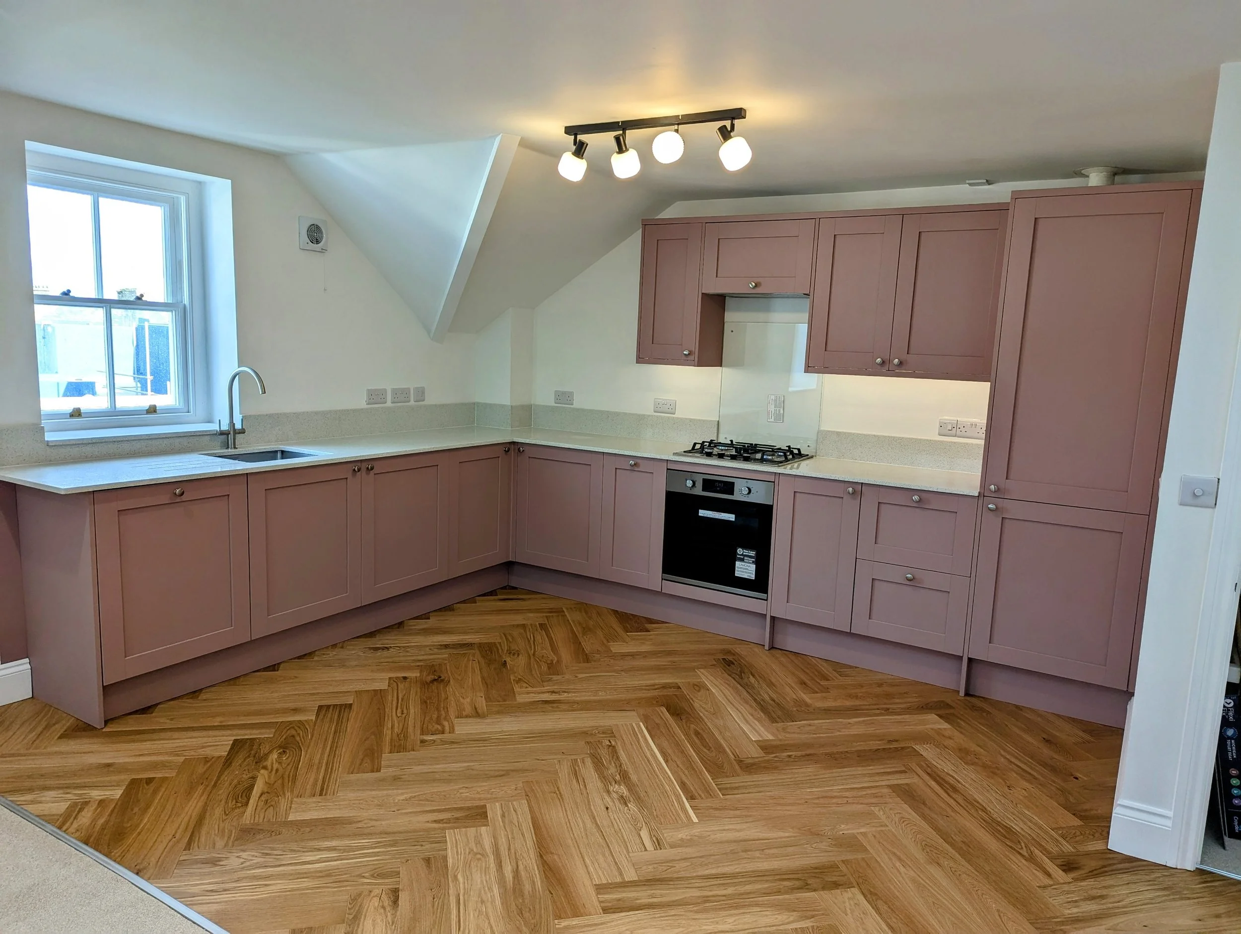 Howden Antique Rose Kitchen and Herringbone Flooring.jpg