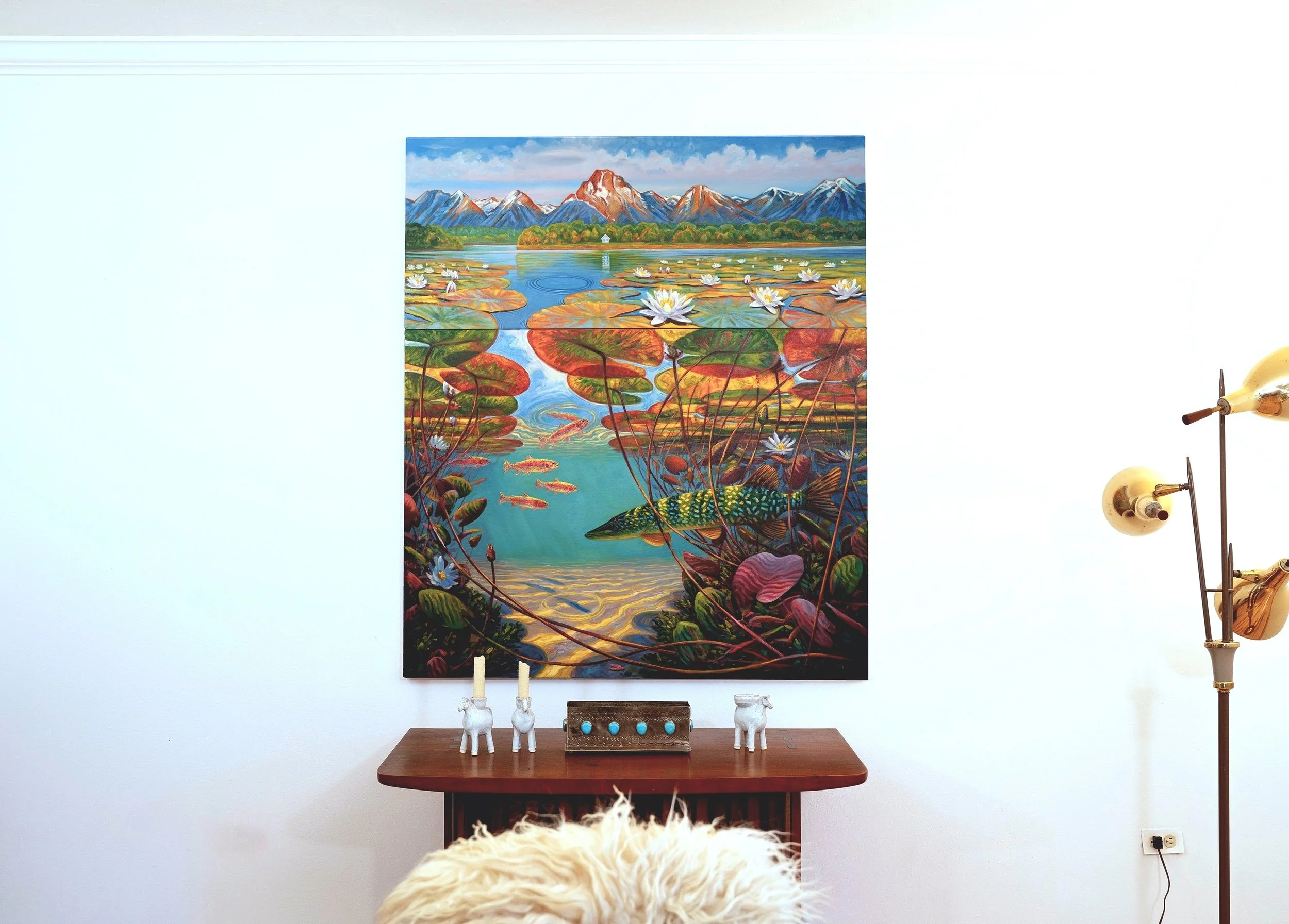 Andre von Morisse Under the Grand Tetons Jackson lake 2025 oil on canvas at Contemporary Western Arts