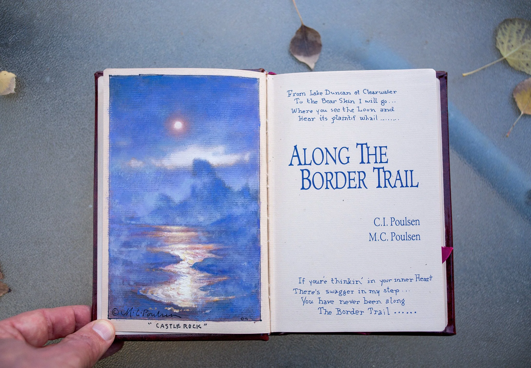 MC Poulsen Along the border TRail luxurious edition book Castle Rock (Blue) 2024 1.jpeg