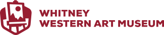 Whitney Western Art Museum logo with stylized face and text