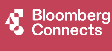 Bloomberg Connects logo with pink background and white text.