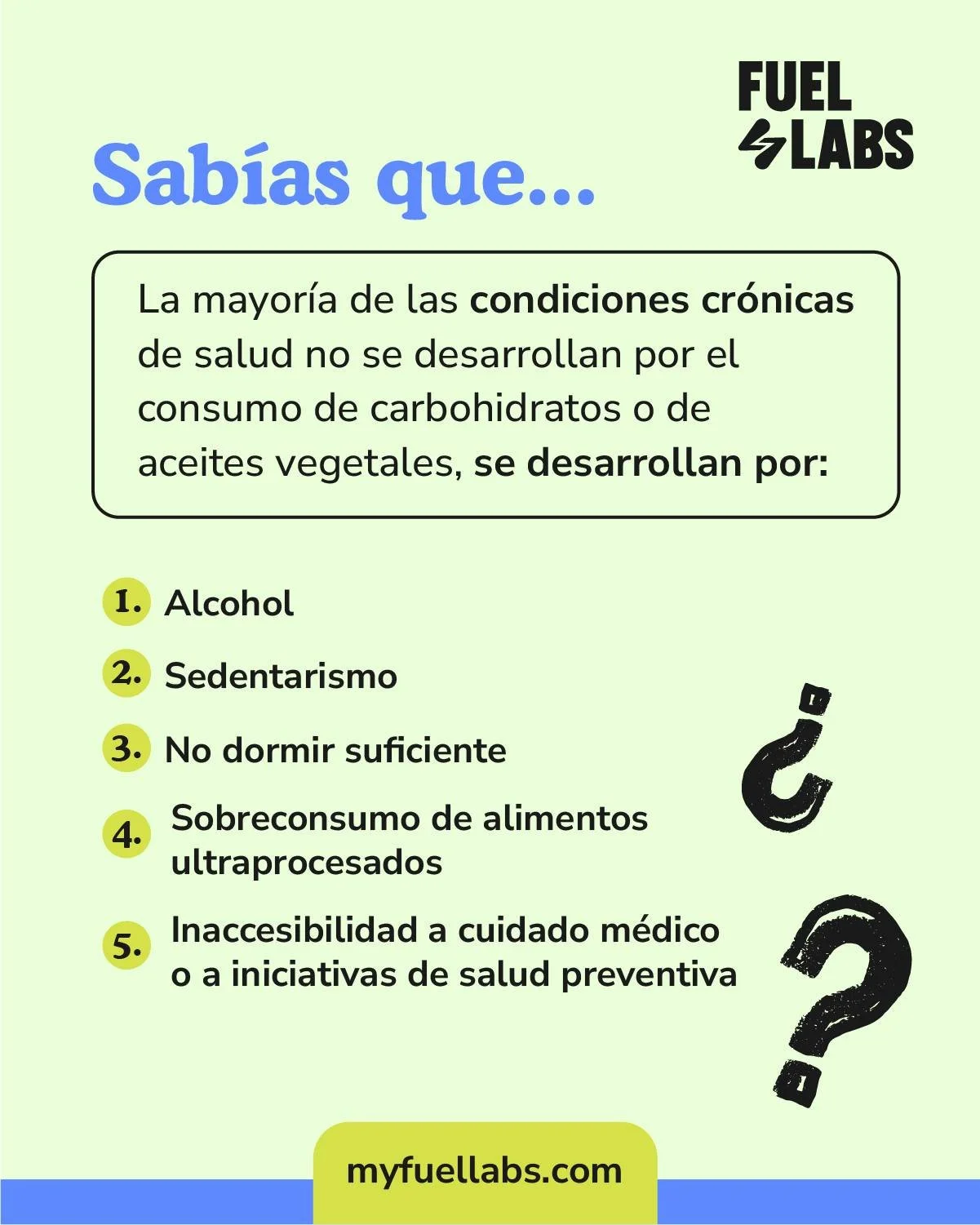 Recordatorio que las condiciones cr&oacute;nicas de salud son multifactoriales y la dieta es s&oacute;lo parte de la ecuaci&oacute;n. No podemos culpar alimentos espec&iacute;ficos, es una colecci&oacute;n de patrones a nivel de actividad f&iacute;si