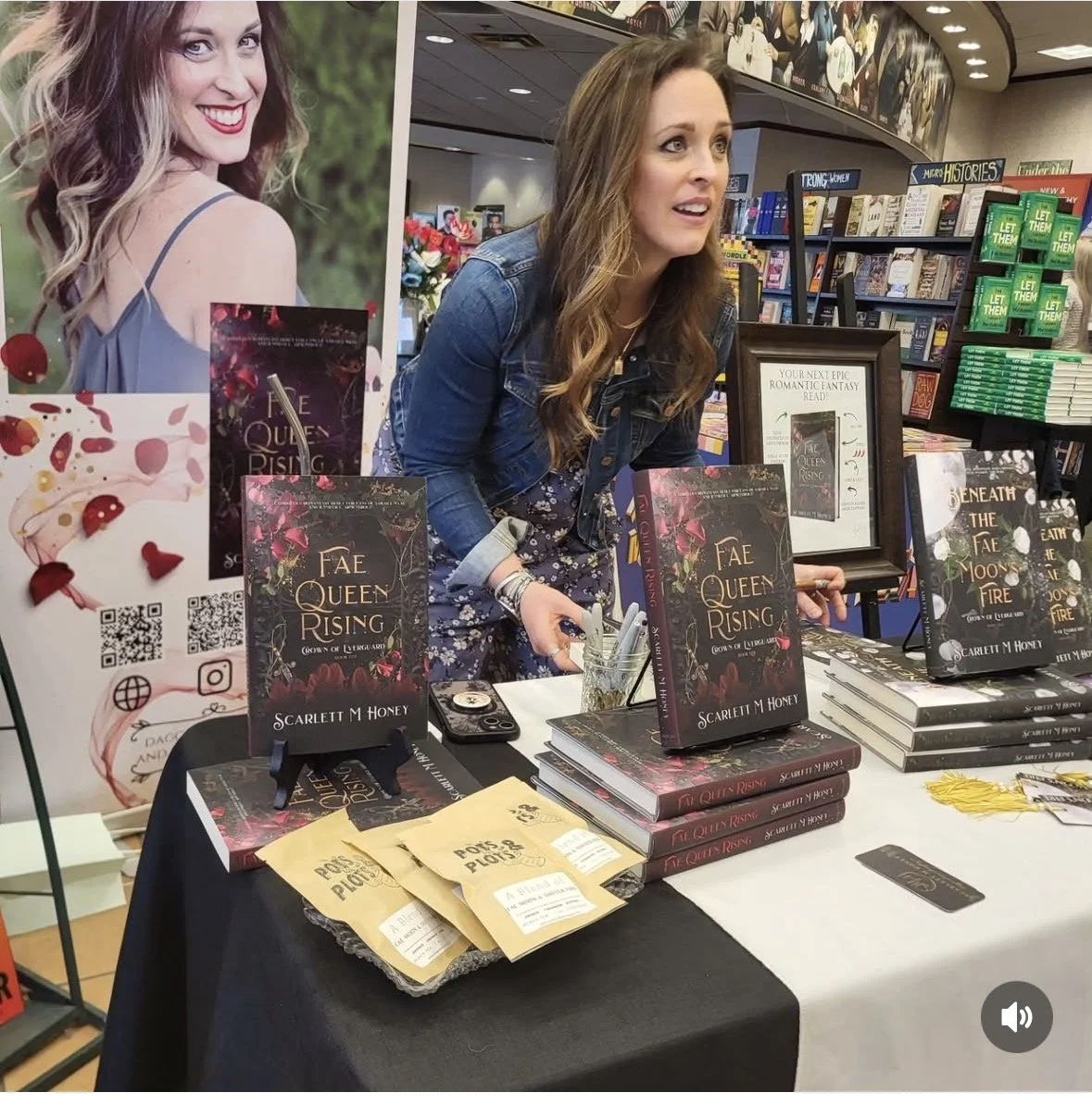 author SMH at her book table 