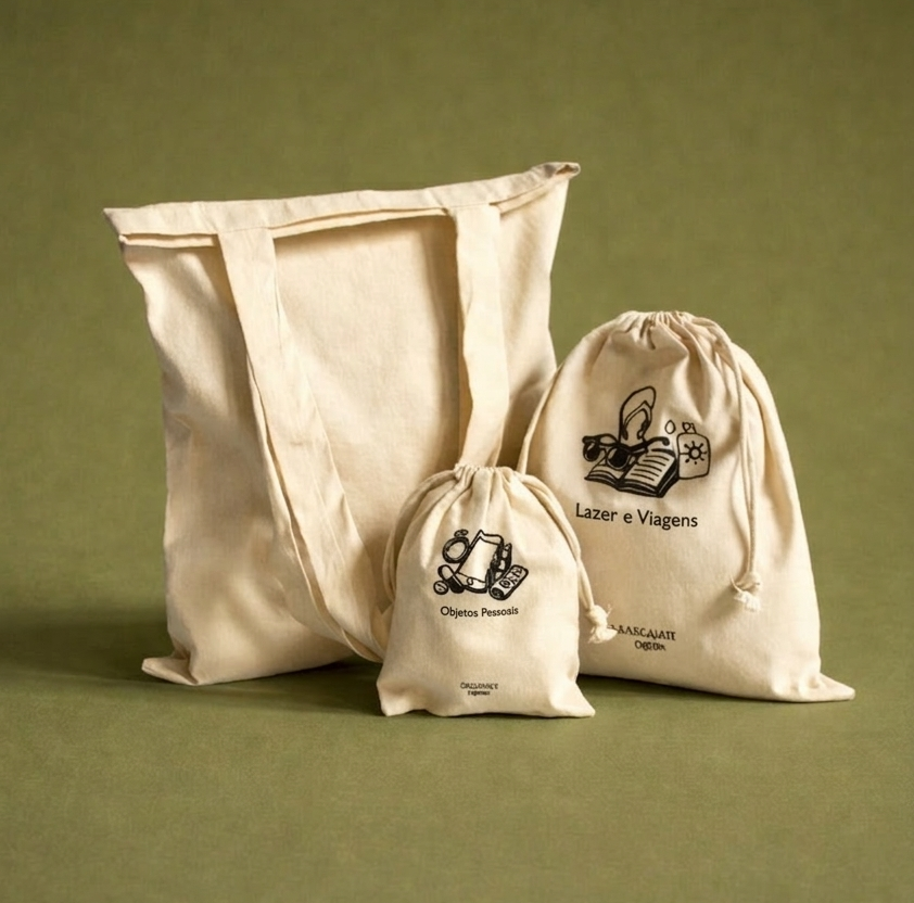 Ecobags e Saquinhos de Algodão: Pilares do branding sustentável e a importância da excelência na sustentabilidade.