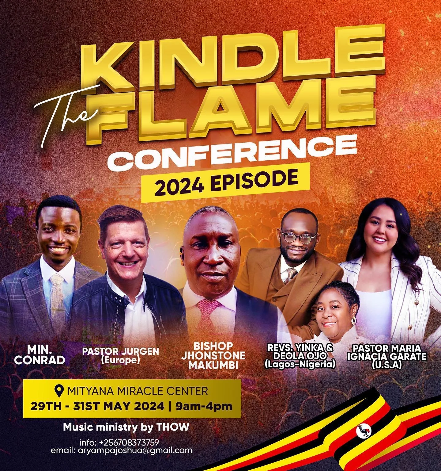 Delighted to be back in Uganda next month for the Kindle the Flame Conference! 🇺🇬

It&rsquo;s going to be an incredible time of encounter with God&rsquo;s power! We&rsquo;re going to have leaders and ministers from all of over the country with us. 