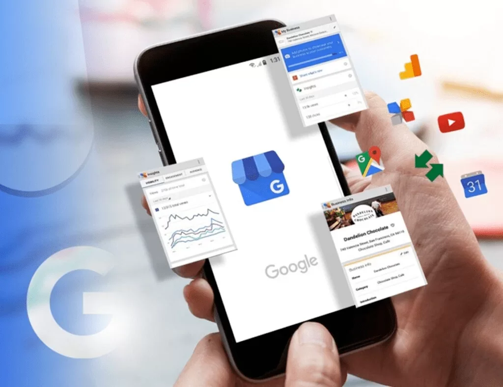 Vista de un perfil de empresa en Google Business Profile con información del negocio