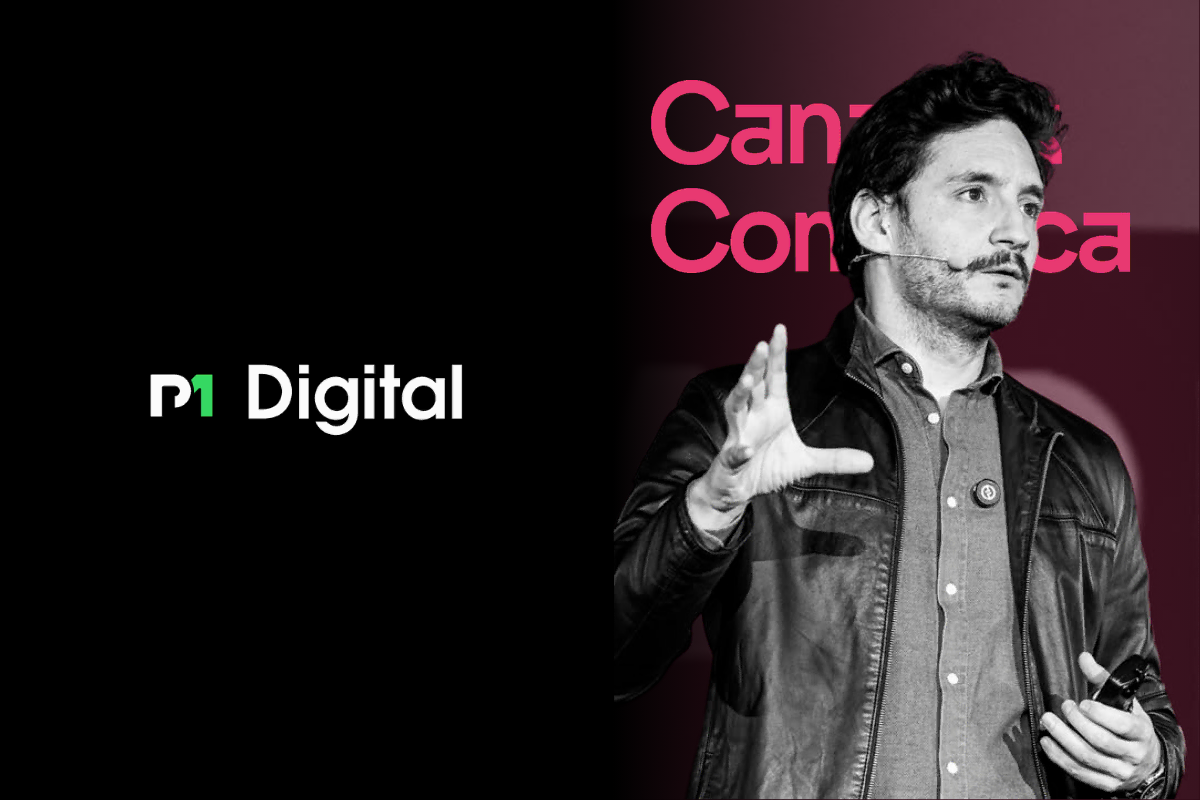 Logo de MP Digital junto a Luis Monge Malo y el logo de Canarias Comunica 2026
