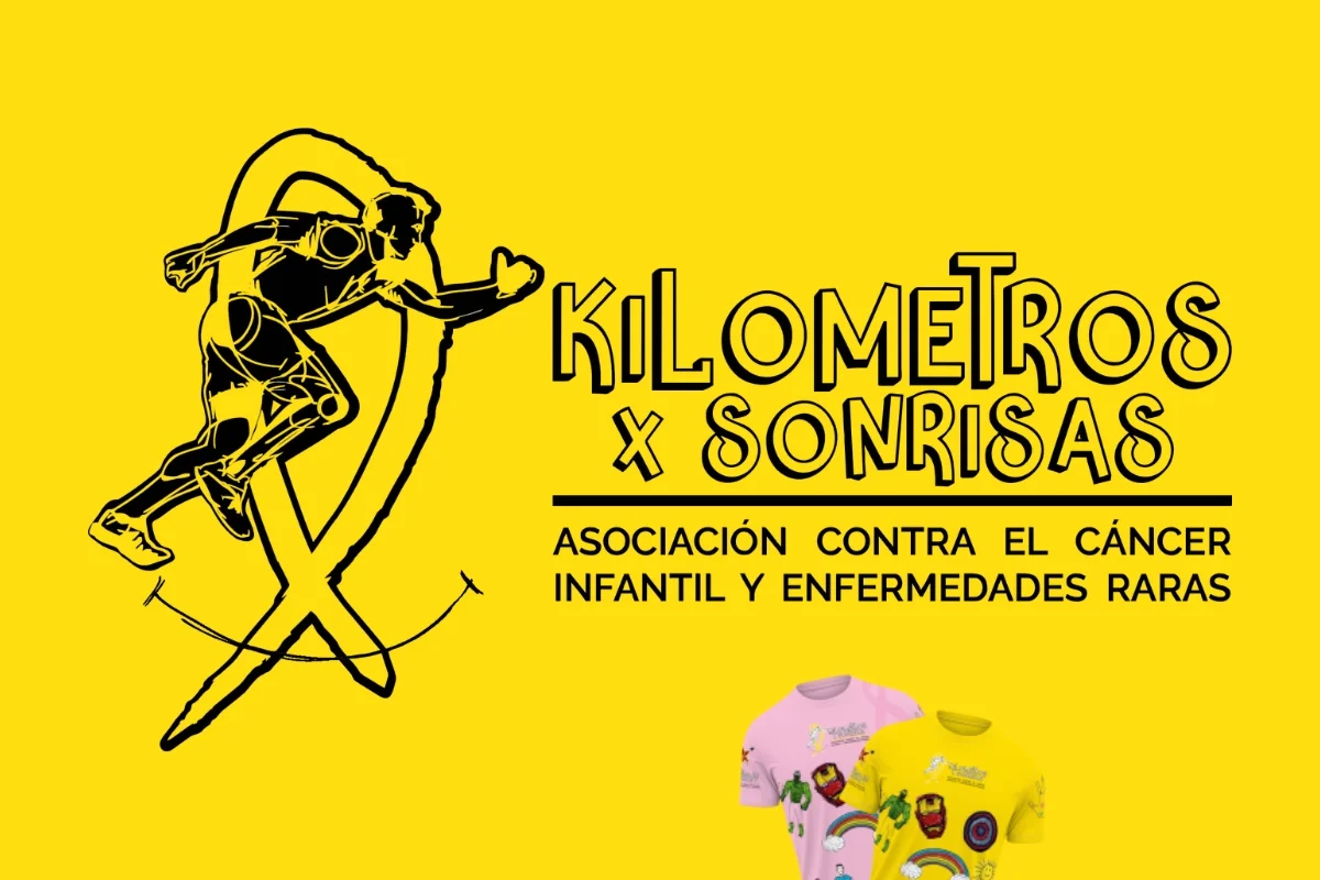 Logo de Kilómetros x Sonrisas, asociación contra el cáncer infantil y las enfermedades raras