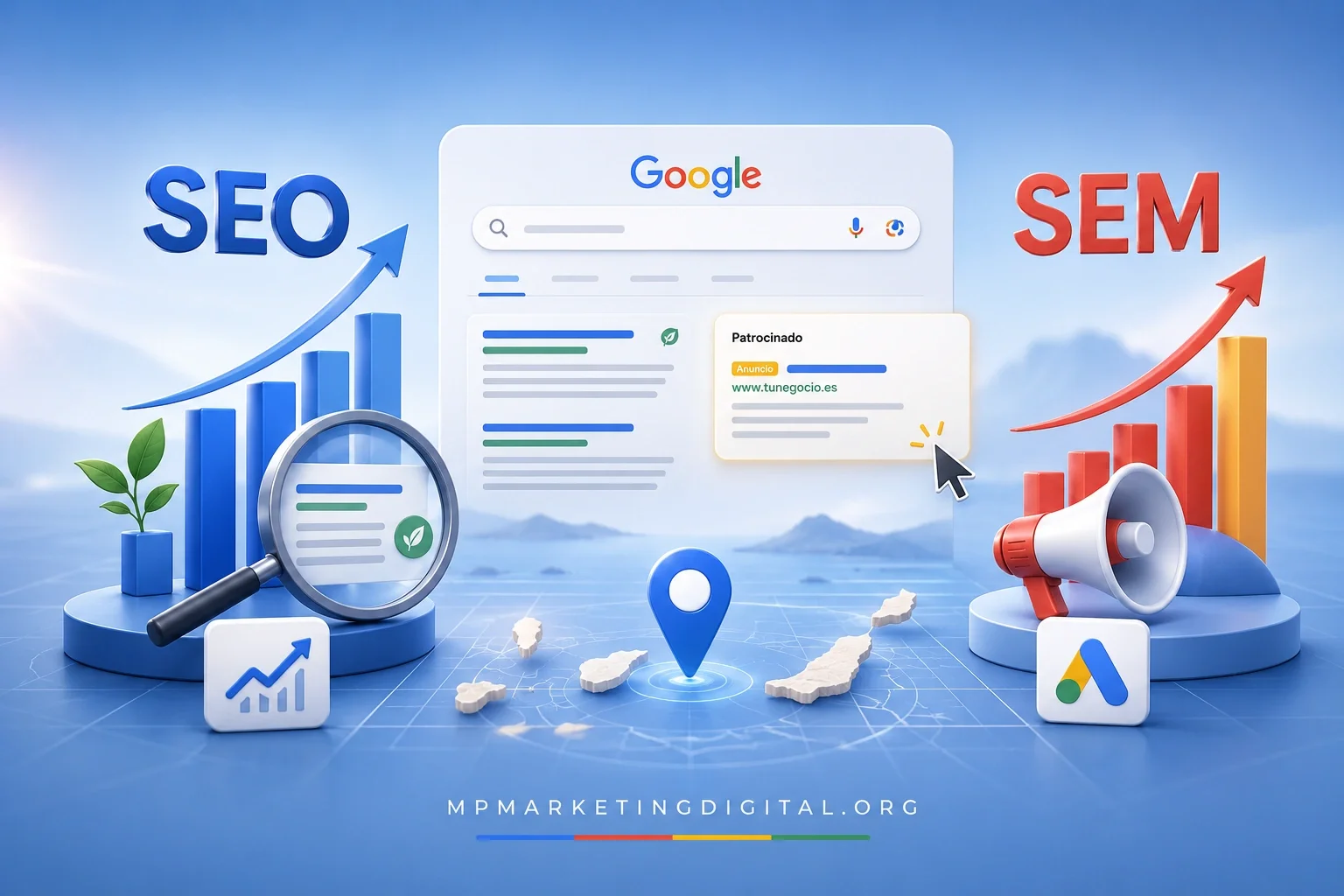 SEO o SEM: cuándo Posicionar en Google o Pagar Publicidad en Canarias
