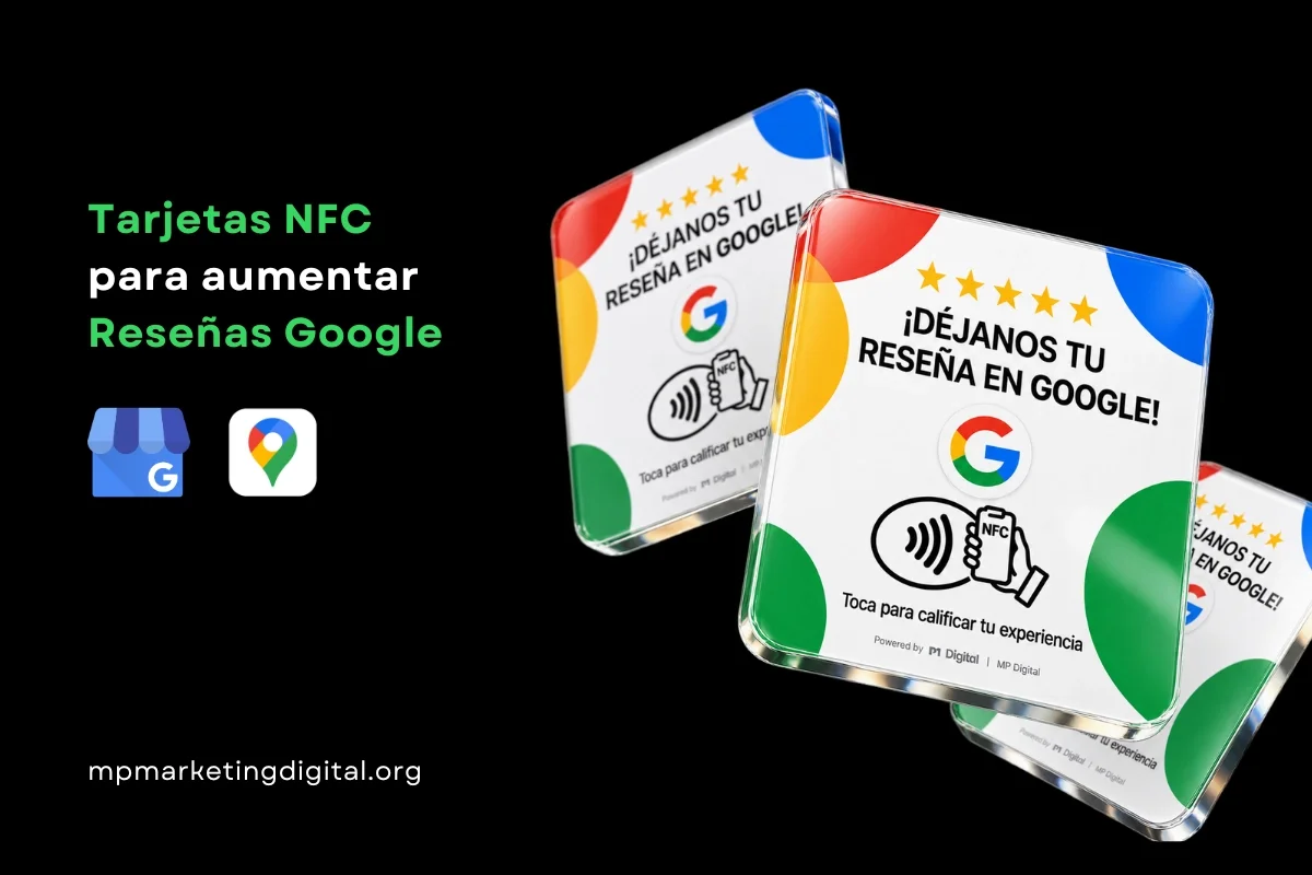 Portada de la página de MP Digital sobre la Tarjeta NFC para Reseñas de Google