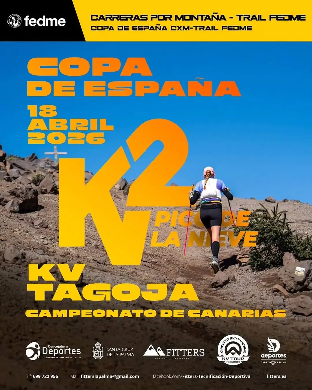 Cartel oficial de la Copa de España del KV Tagoja 2026, prueba del 18 de abril y Campeonato de Canarias