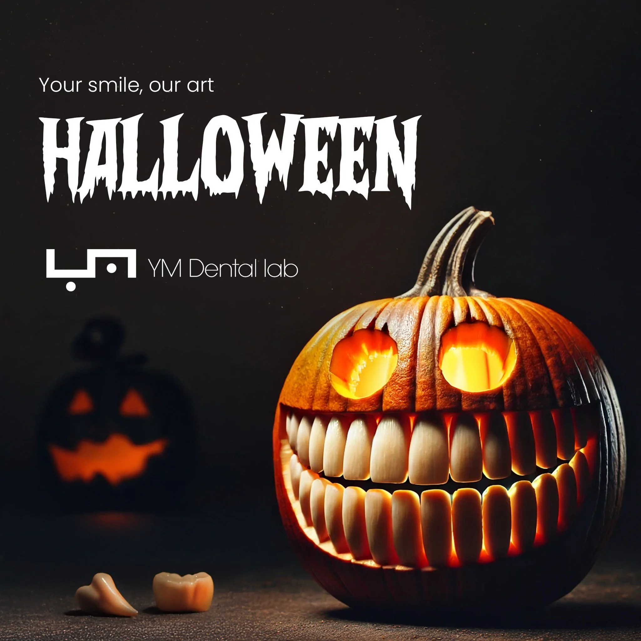 🎃 Happy Halloween from YM Dental lab! 

Just like carving the perfect pumpkin, creating a spooktacular smile takes skill, precision, and a little bit of magic! ✨

We wish you a day filled with sweet treats and even sweeter smiles! 🦷

#HappyHallowee