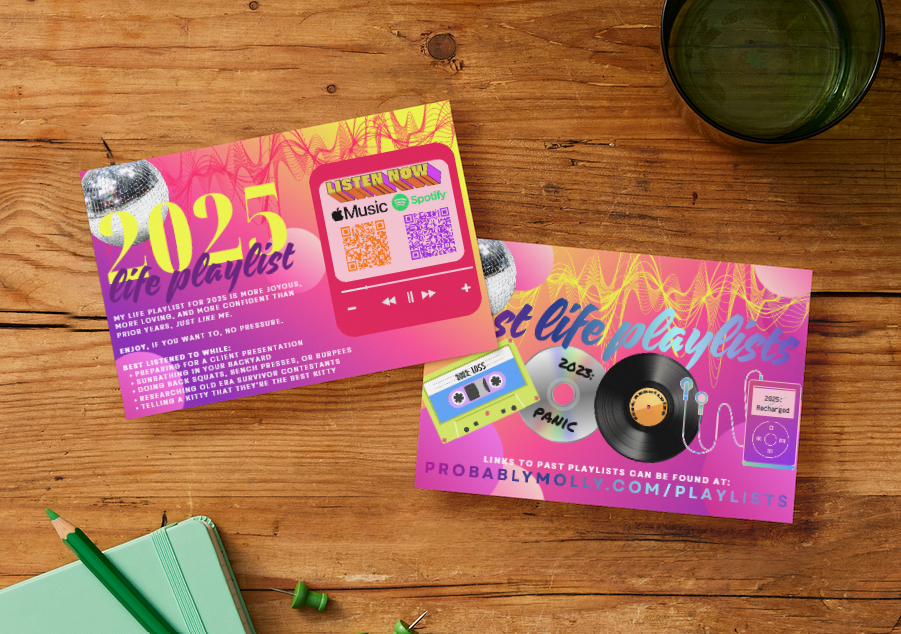 Photo of 2025 Playlist mailing.