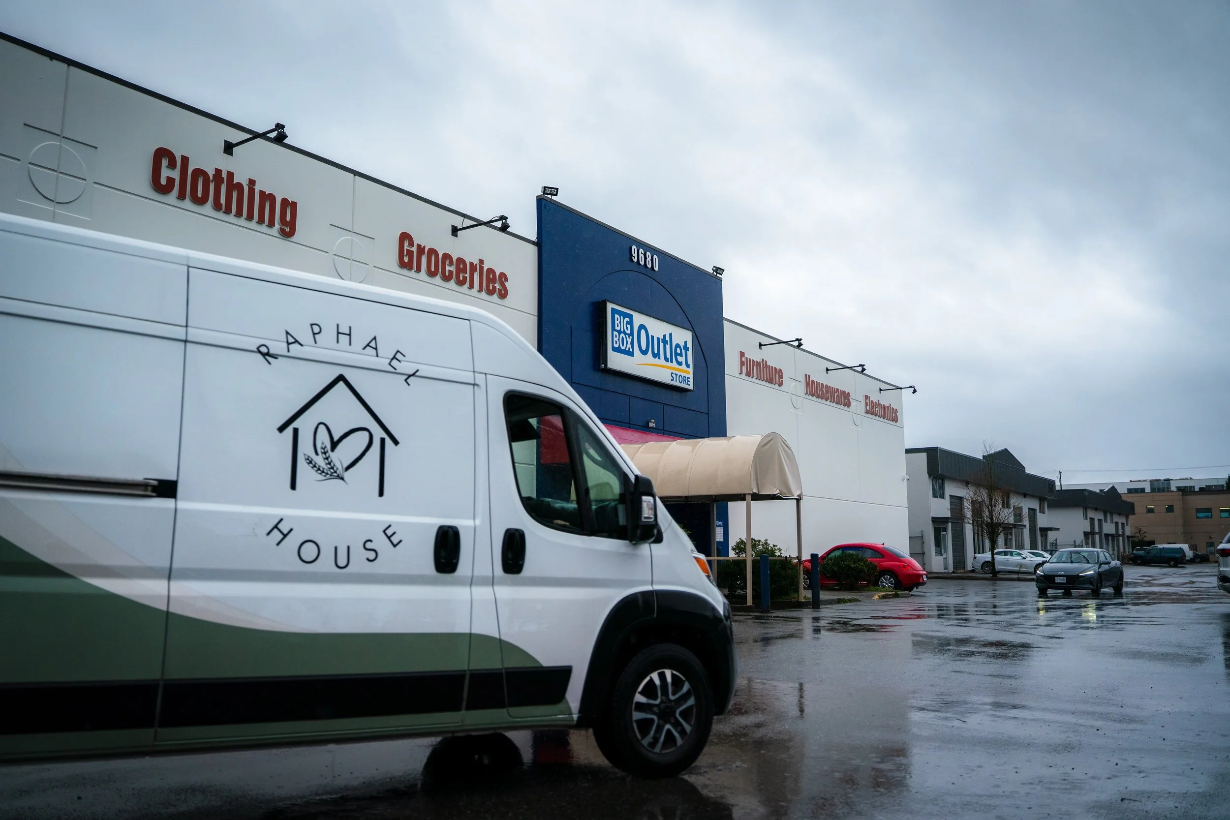 Raphael House partner delivering produce to the Langley food hub