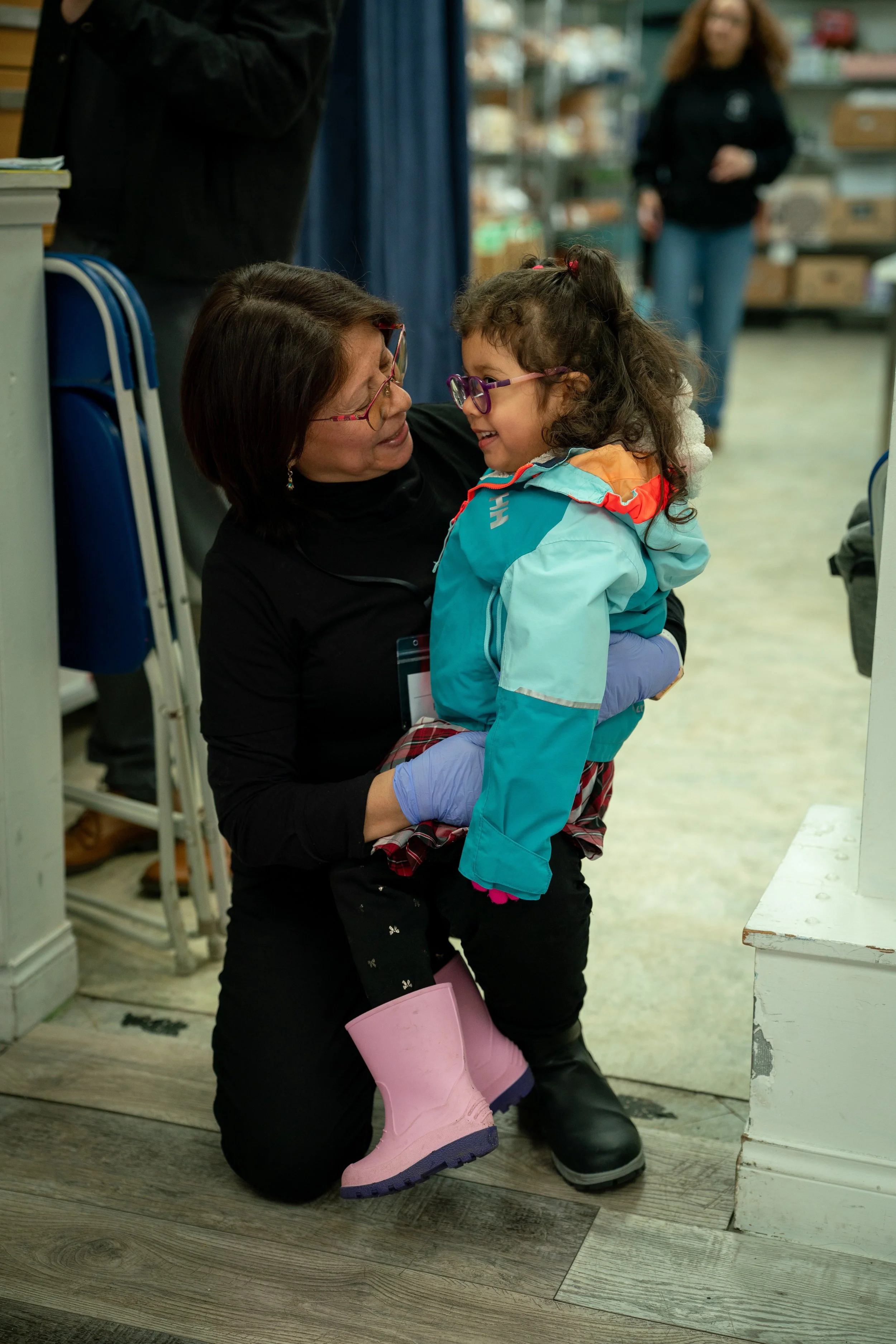 Weekly grocery distribution at Raphael House food hub in Langley BC