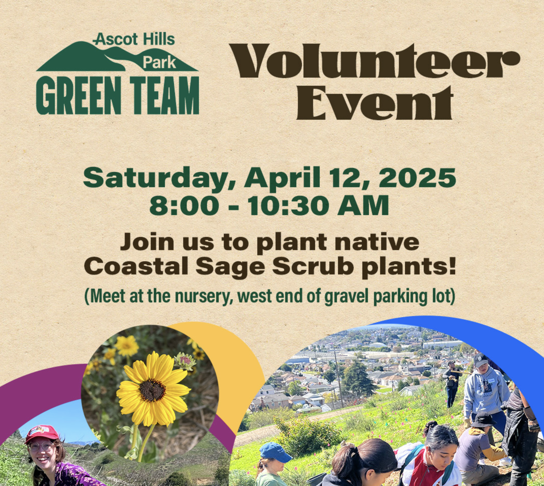 Ascot Hills Park Green Team Volunteer Event - April 12, 2025 8:00 AM 10:30 AM