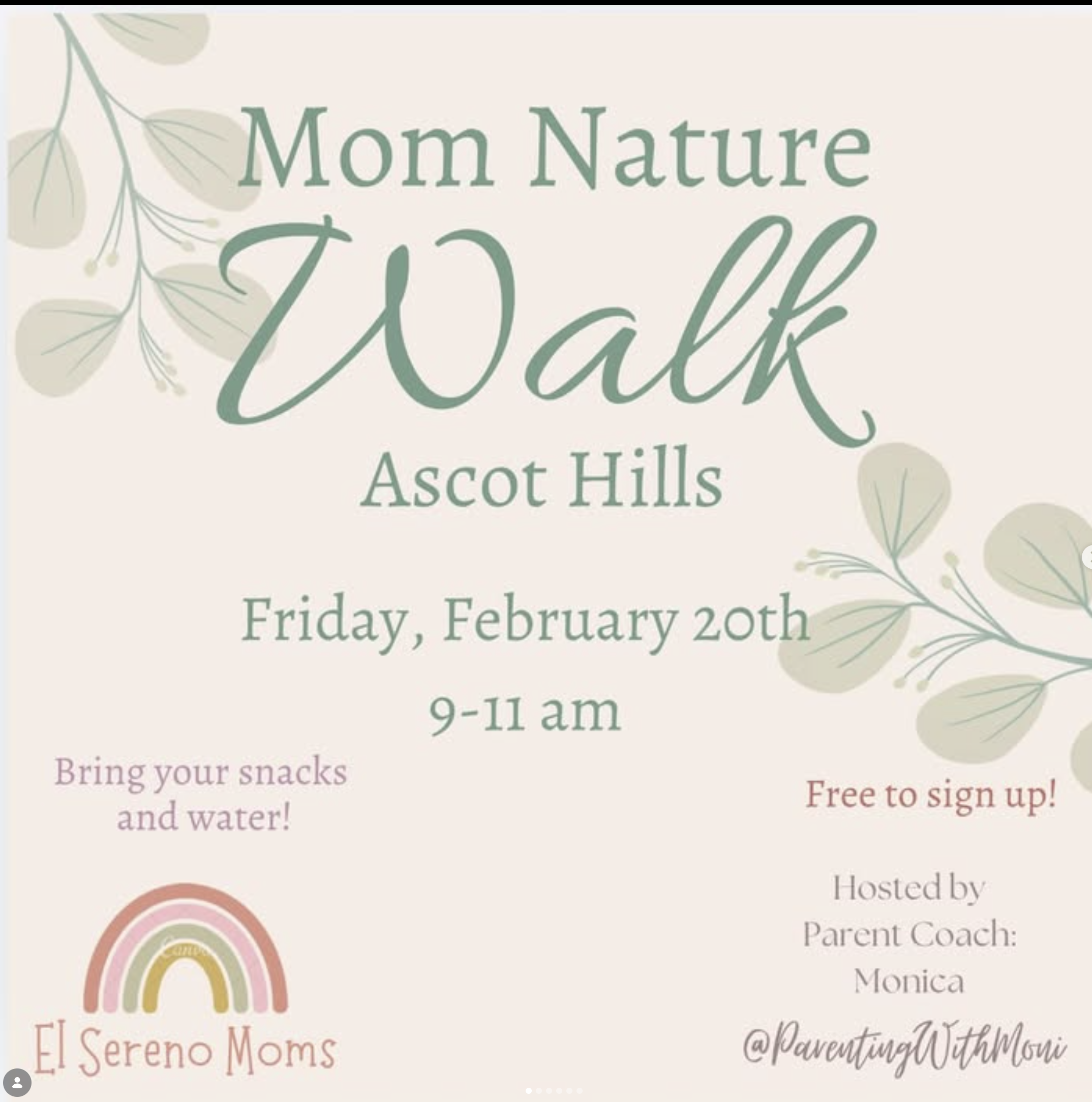 Mom Nature Walk at Ascot Hills Park