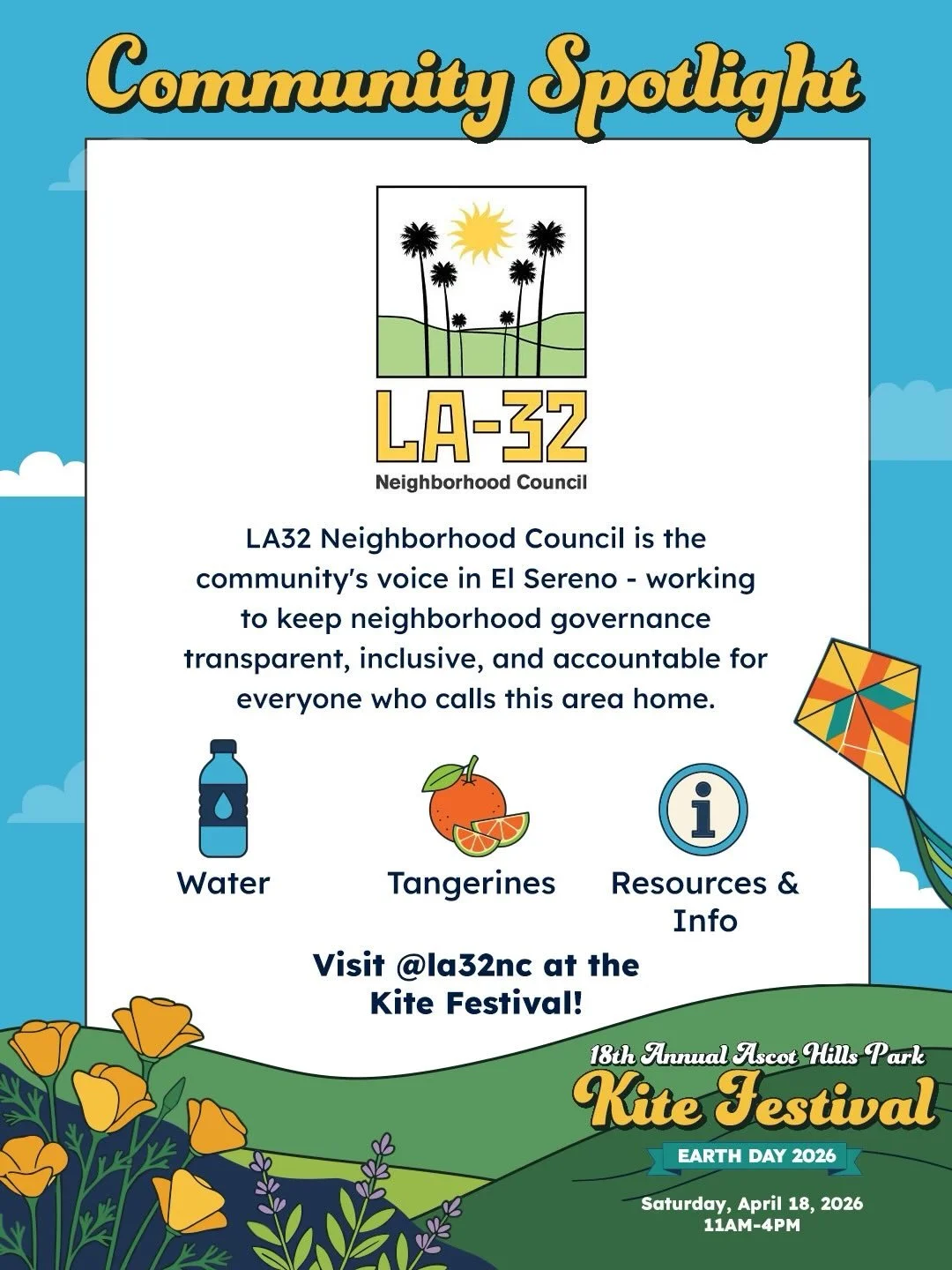 🌟 Community Spotlight: @la32nc 
The LA32 Neighborhood Council is the community&rsquo;s voice in El Sereno &mdash; working to keep neighborhood governance transparent, inclusive, and accountable for everyone who calls this area home.
They&rsquo;re al