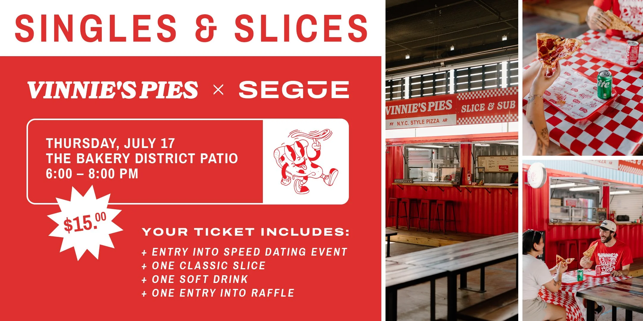Singles & Slices speed dating event