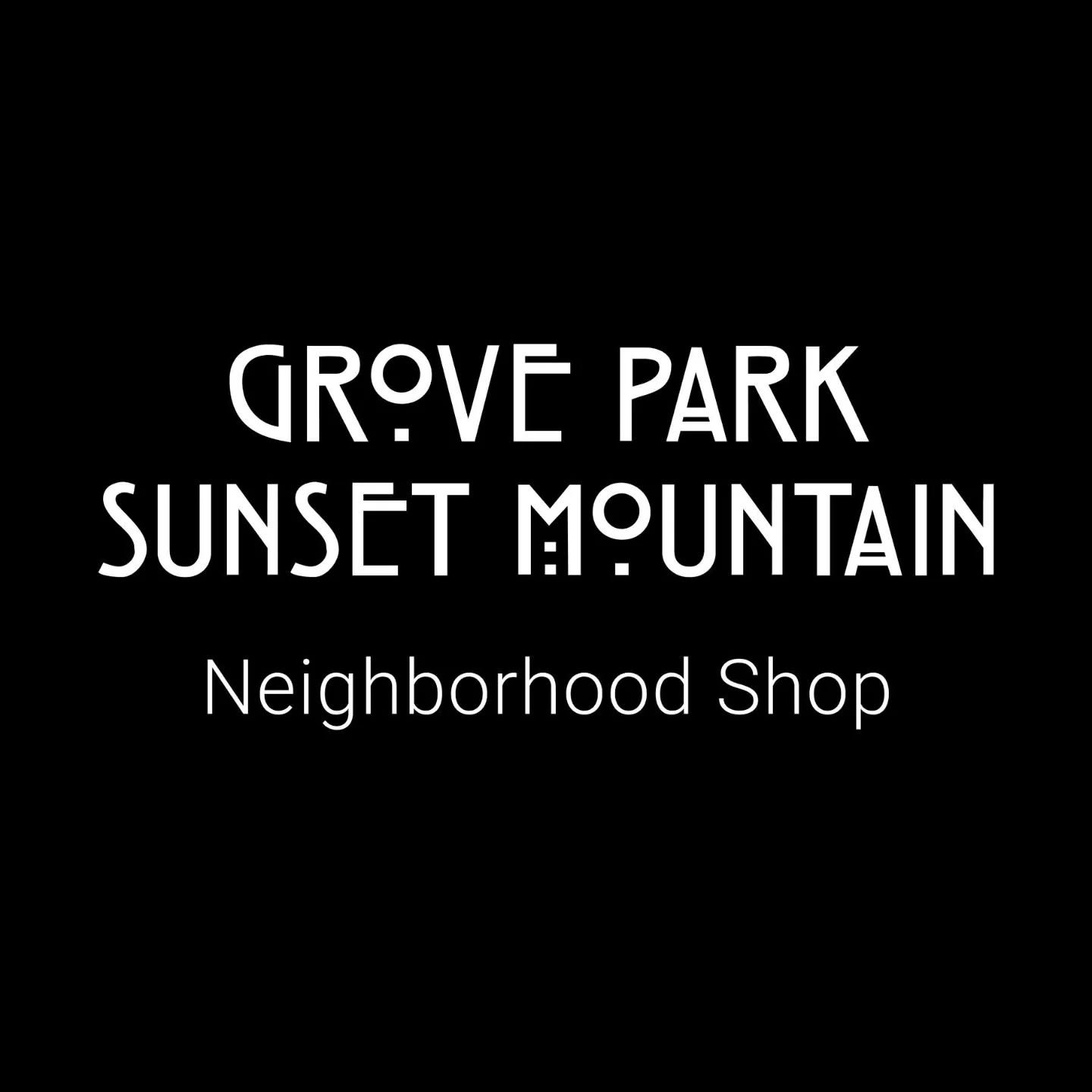 Introducing a new way to show off your appreciation for our neighborhood and support our community ✨ A large portion of each item sold from the shop will be donated to Grove Park - Sunset Mountain Neighborhood Association.