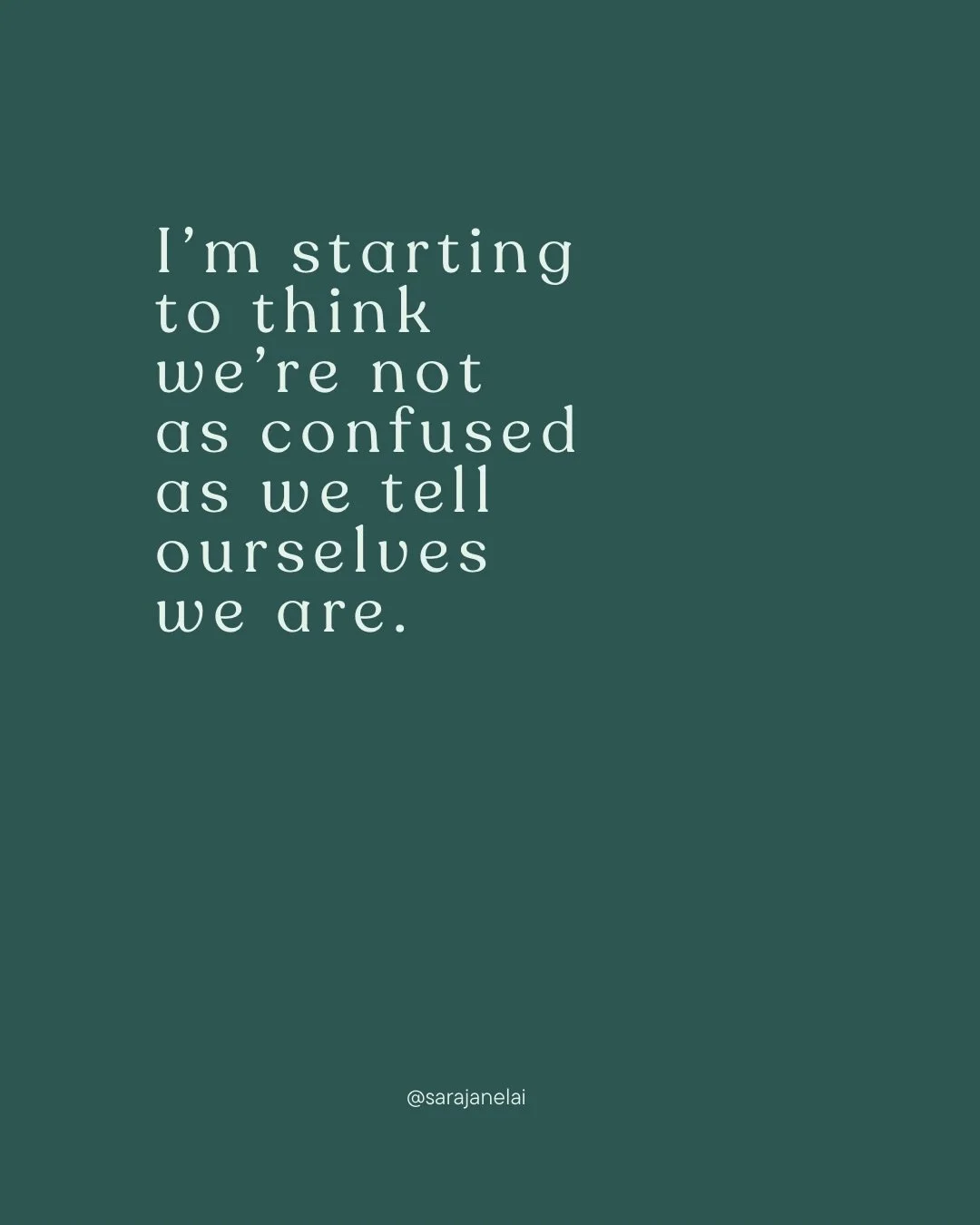 I&rsquo;ve been sitting with this idea a lot lately.
How often we tell ourselves we&rsquo;re confused&hellip; when underneath it, there&rsquo;s something we already know.

A truth we know we felt but excused away.  A quiet nudge that is hard to ignor