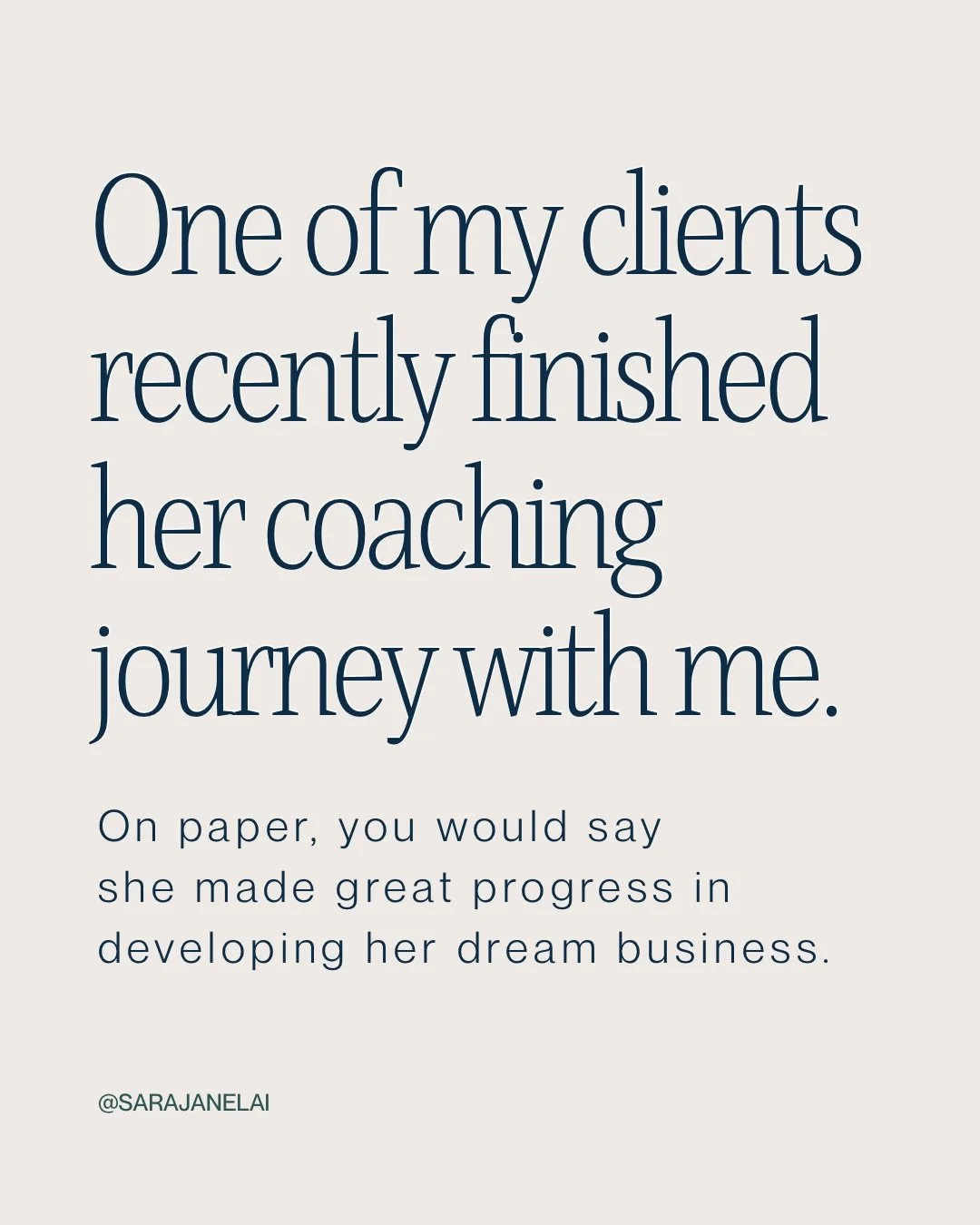 There&rsquo;s a kind of progress that can be easy to miss when you&rsquo;re the one living it.

One of my clients recently finished her coaching journey with me, and reflecting on her path reminded me that real growth rarely happens in neat, perfect 