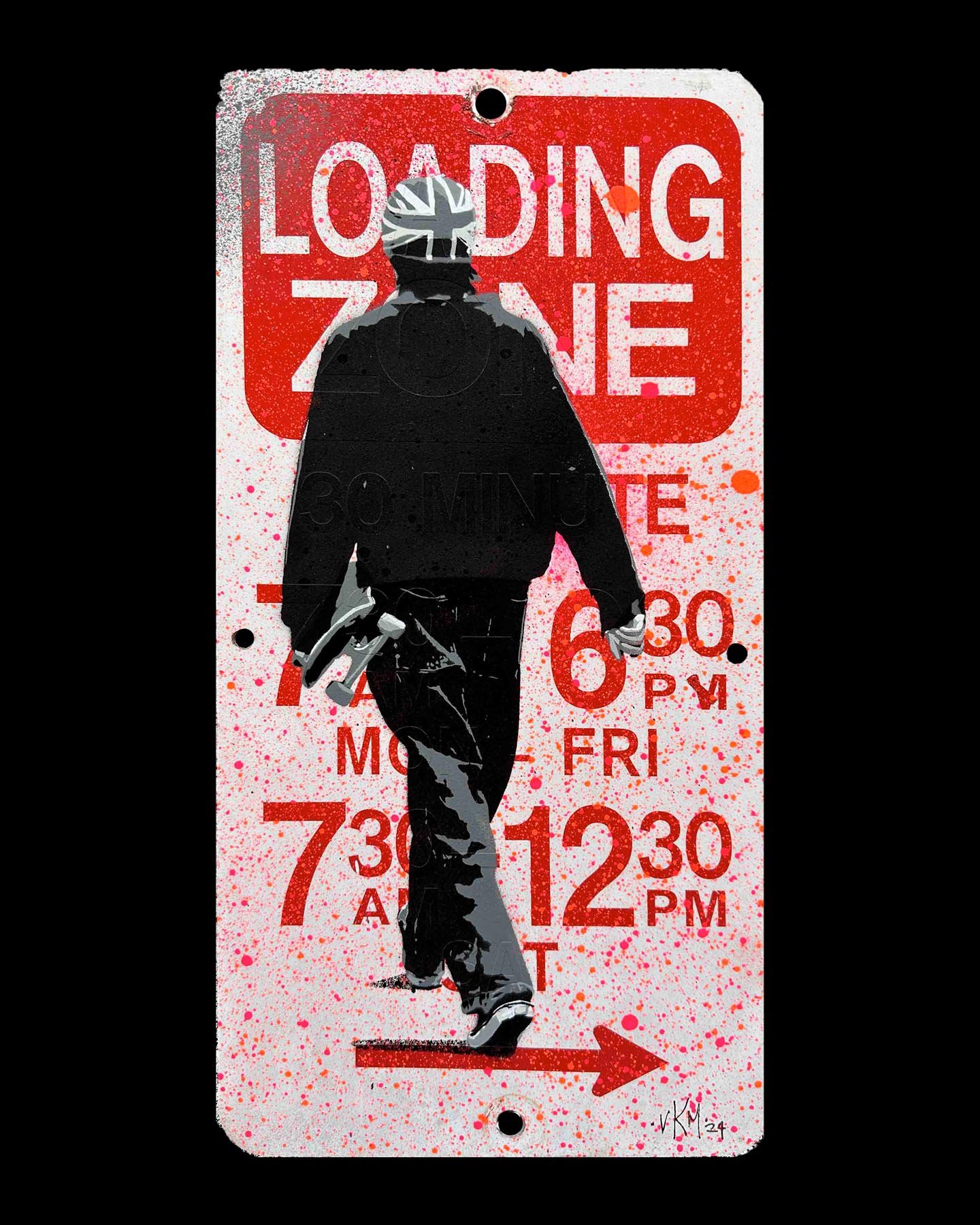  SOLD  Lone Skater, Brick Lane 
40cm x 25cm