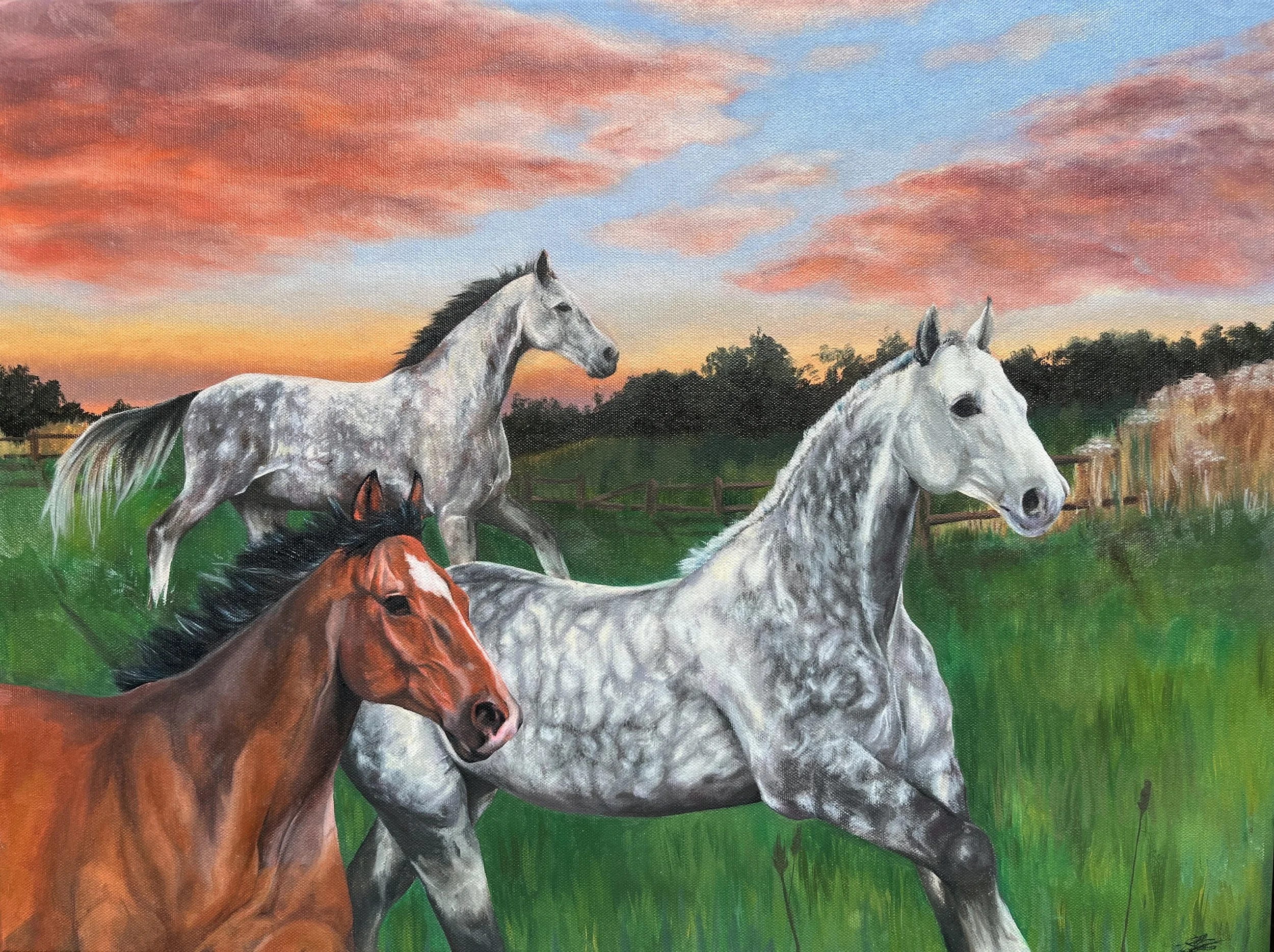 Oils on canvas, 18" x 24"