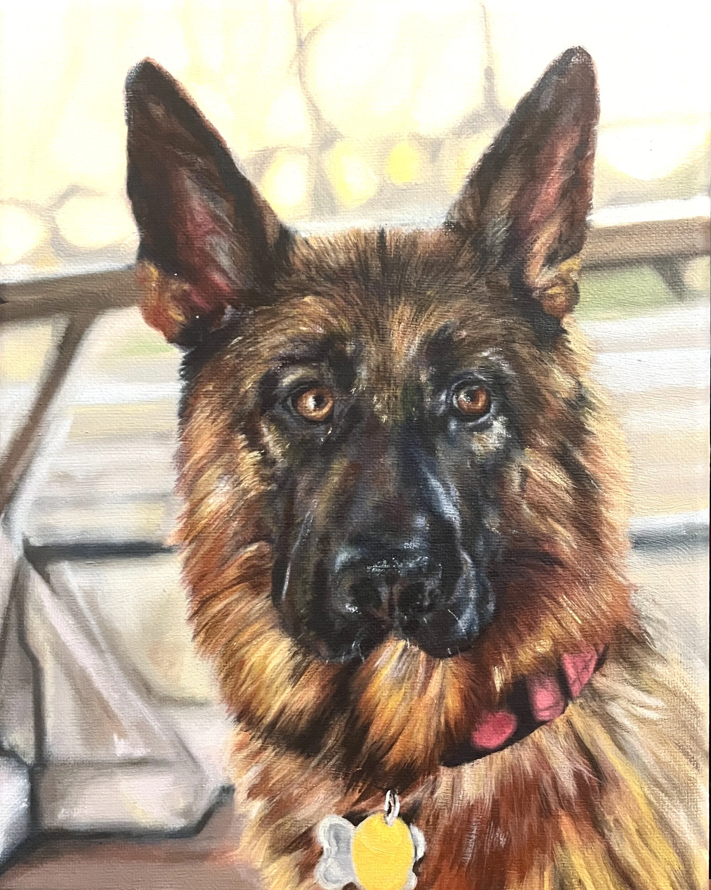 Charlie, Oils on Canvas, 8" x 10"