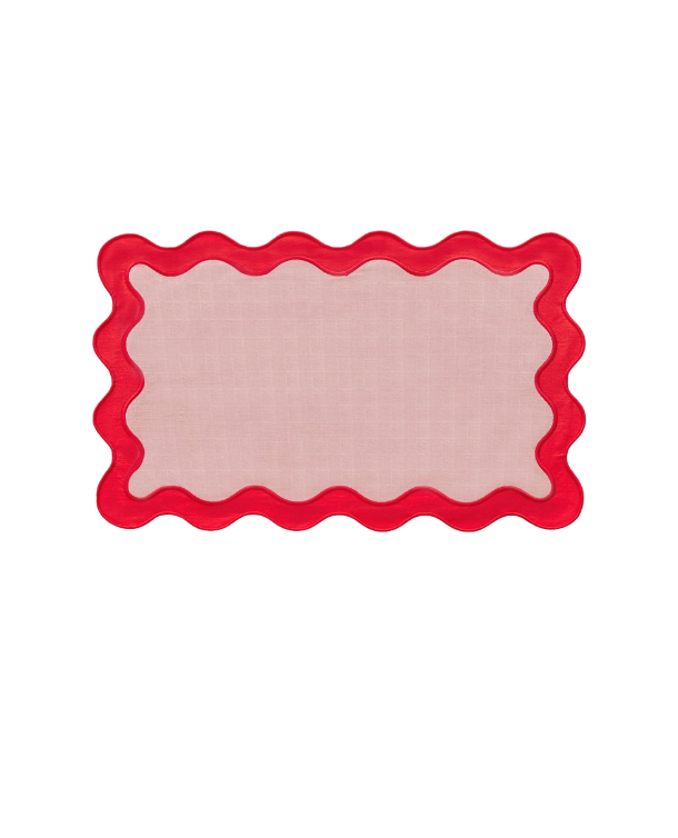 Pink & Red Wavy Edge Placemat
