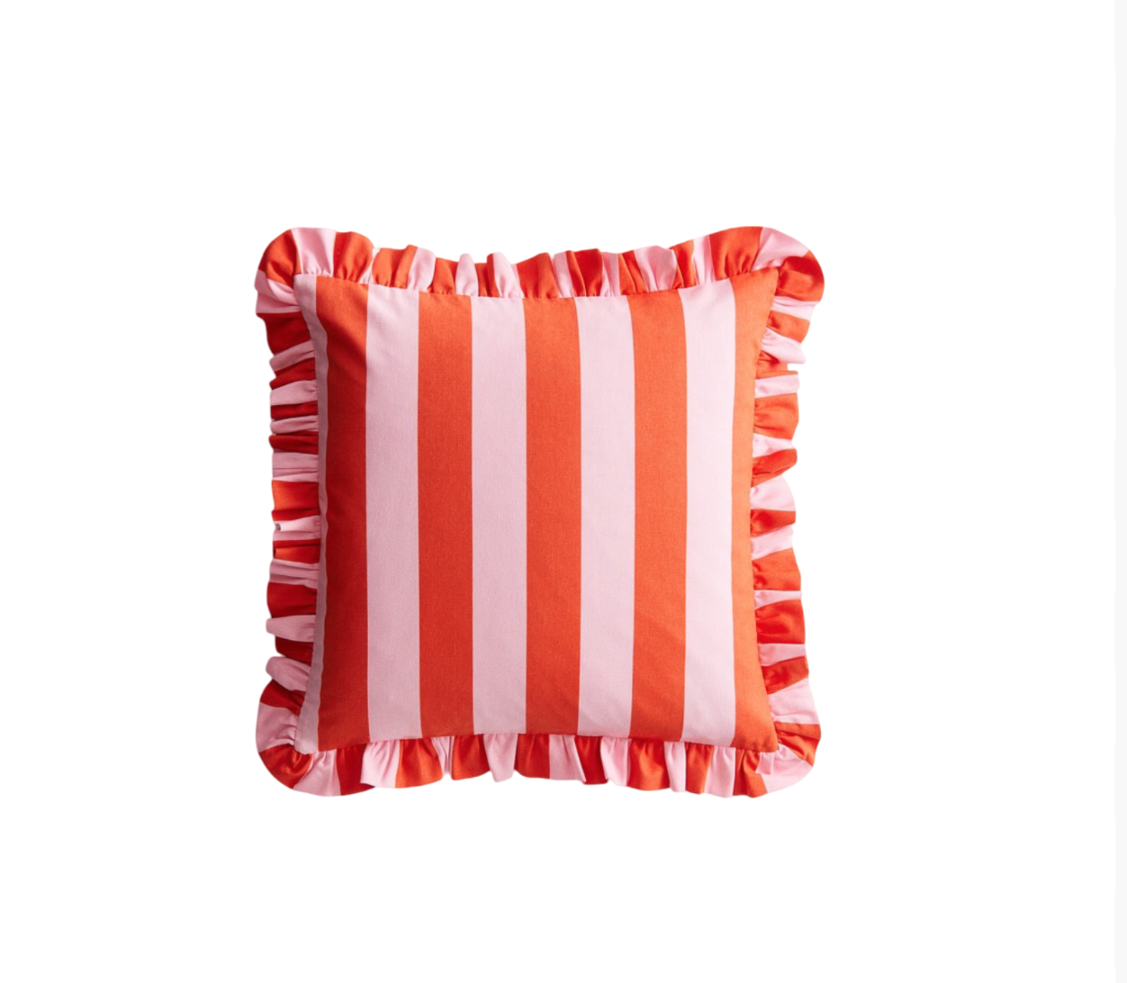 The Pink & Red Striped Pillow