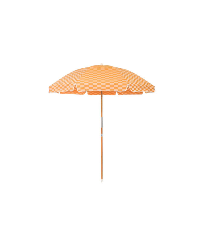 Checkered Orange Umbrella