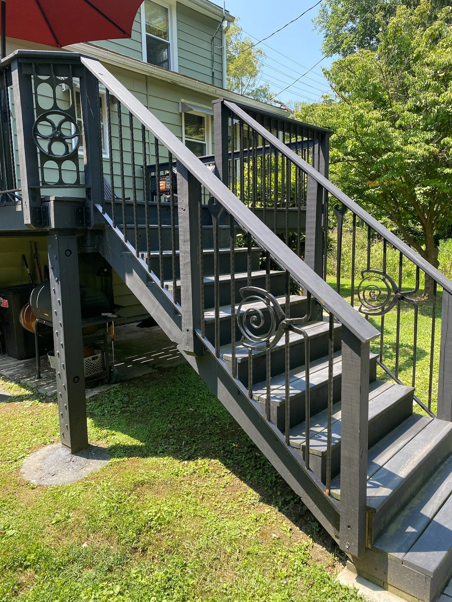Ornamental iron railing