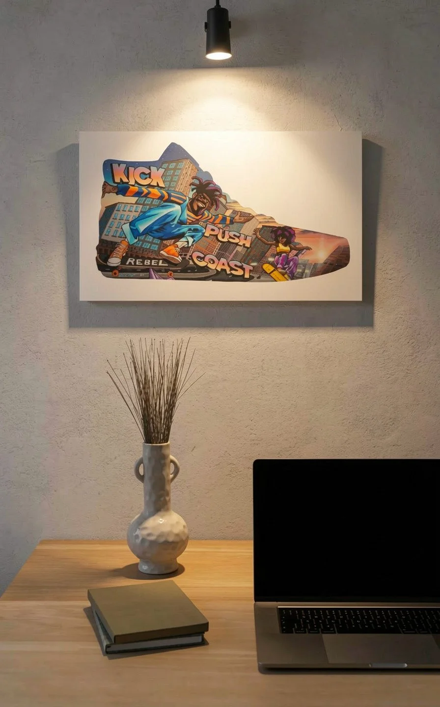 Close-up of an office desk with laptop-Spot Light.jpg