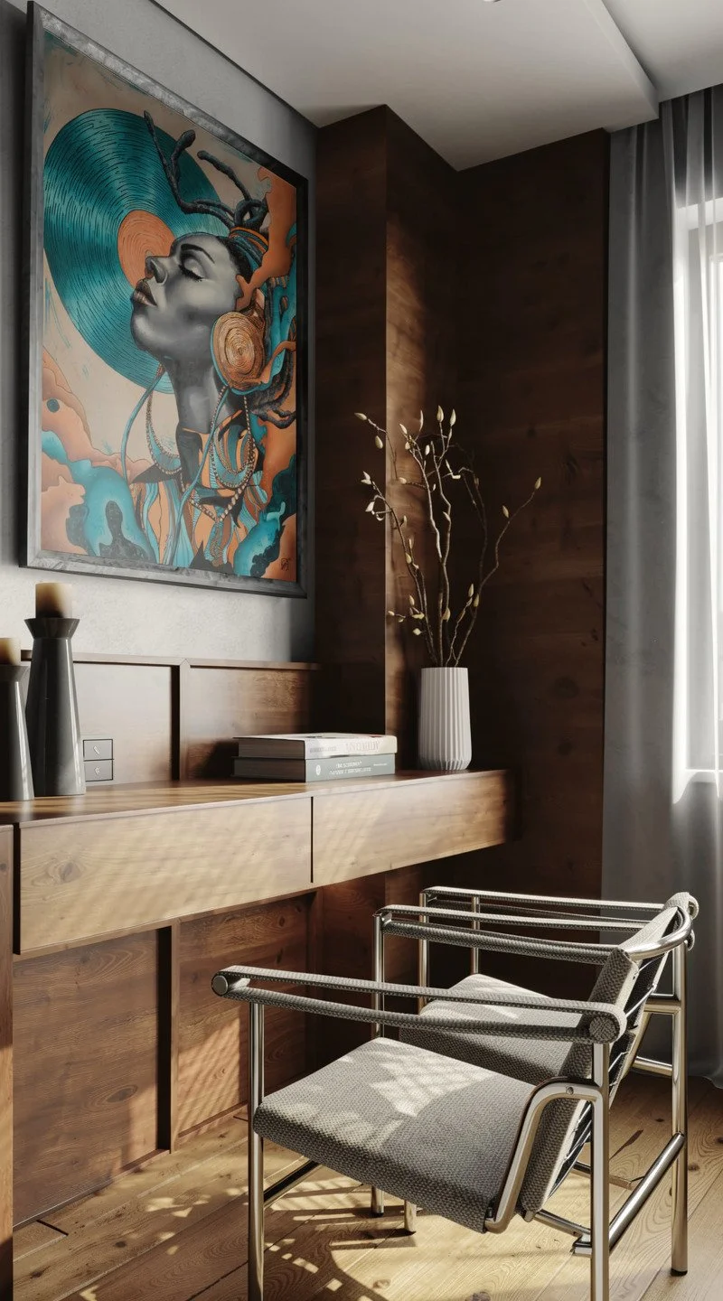 Home study with a wooden desk-Angled.jpg