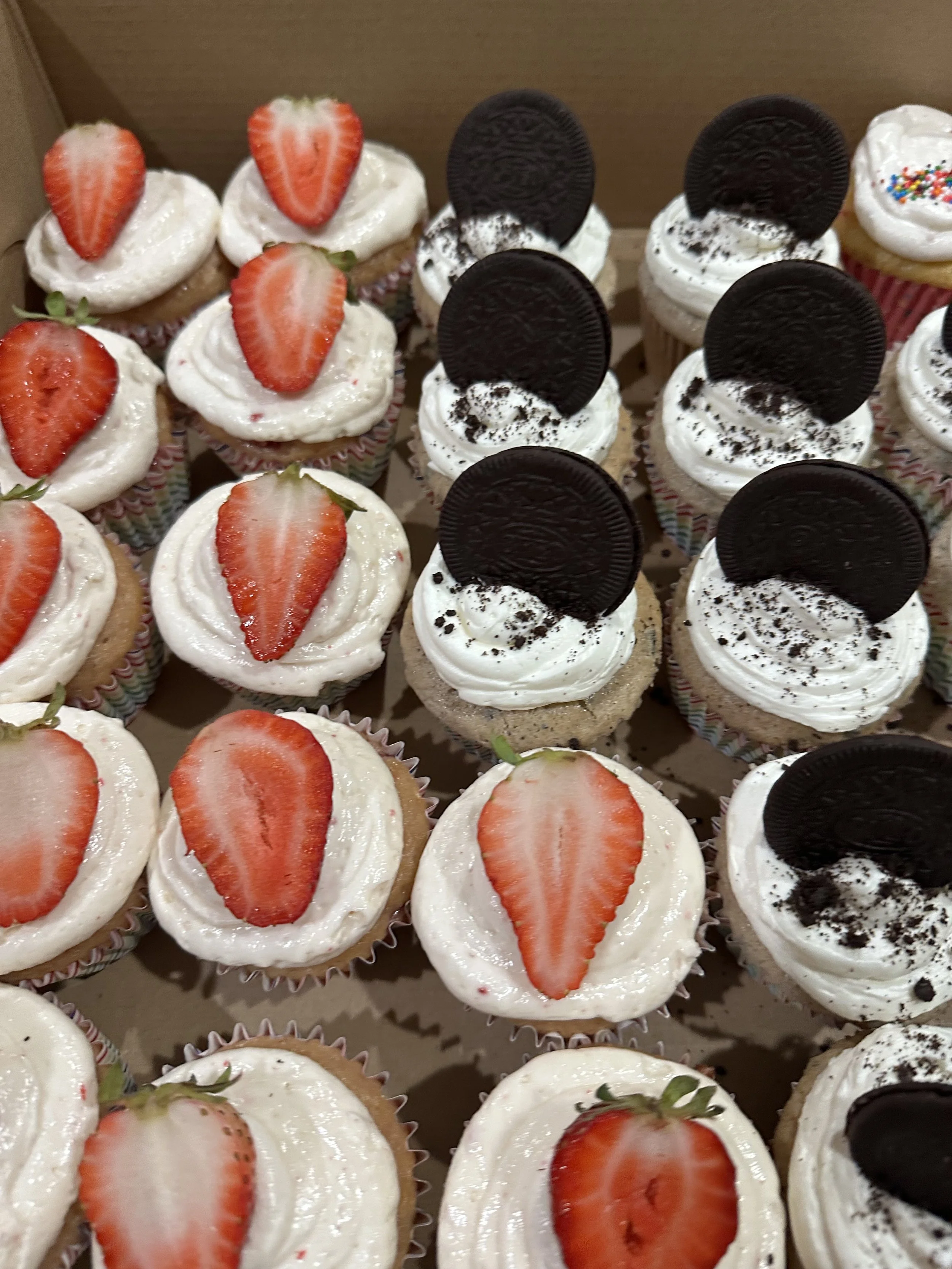 Strawberry & Cookies N Cream Cupcakes