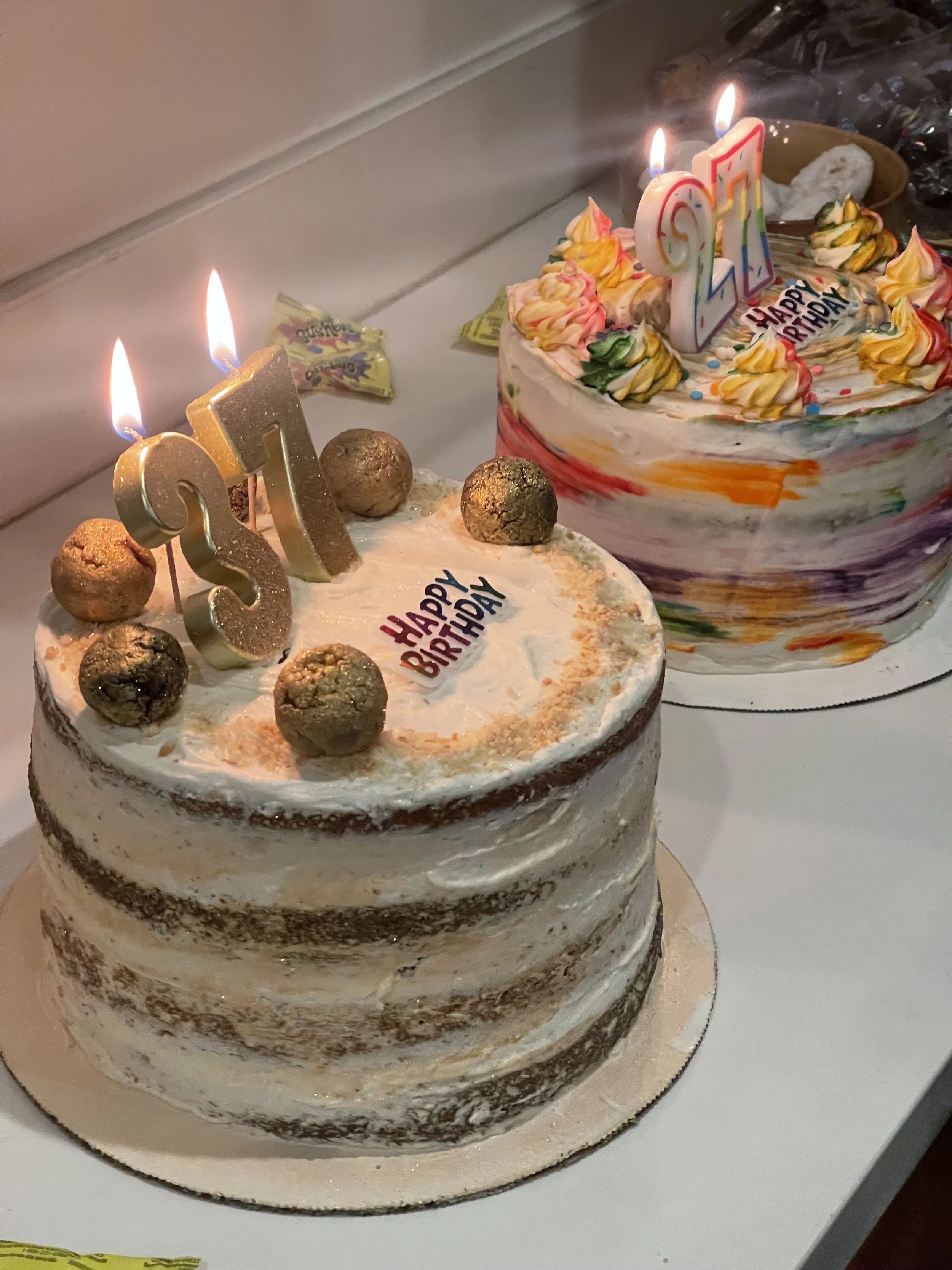 Banana Pudding Cake & Sprinkles of Joy Cake -Birthday