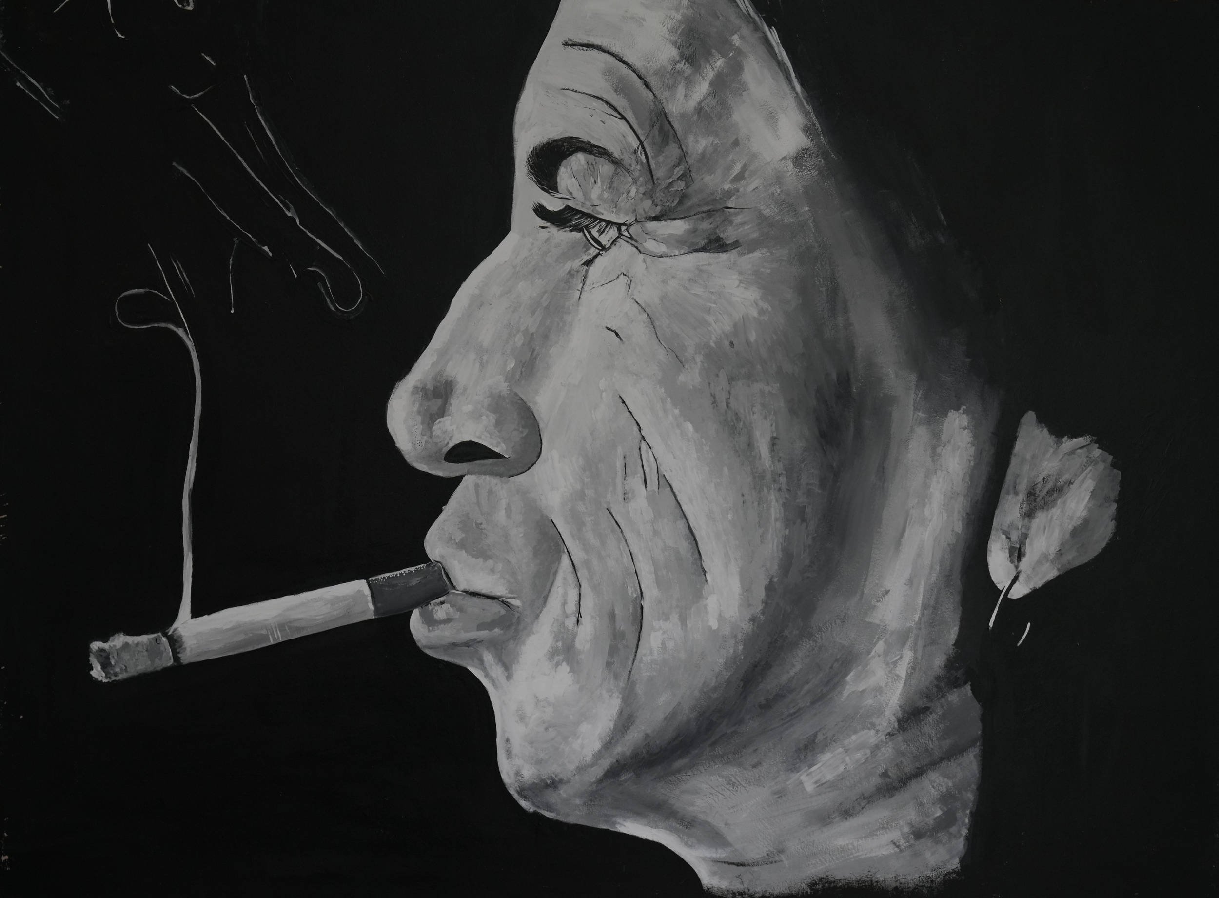 Keith - Acrylic on cardboard