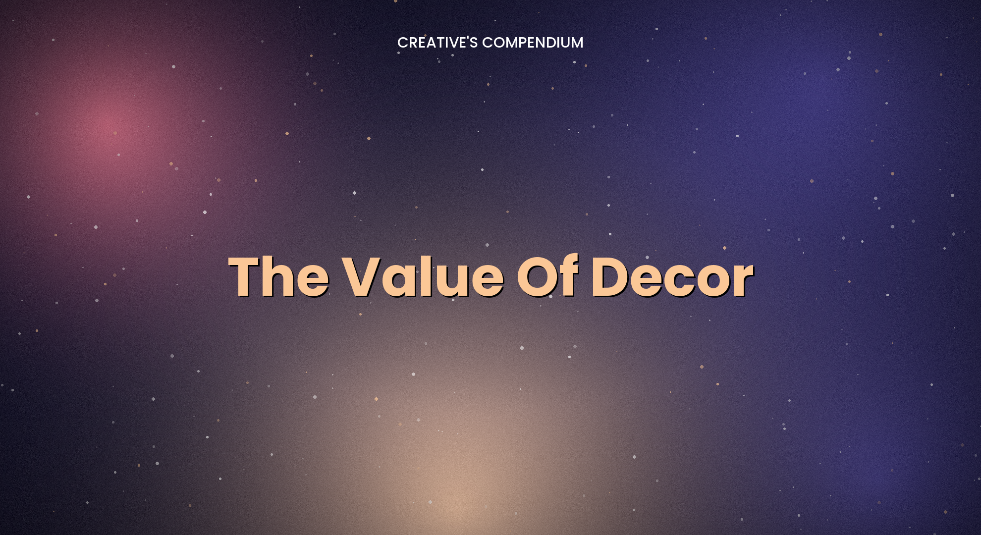The Value Of Decor