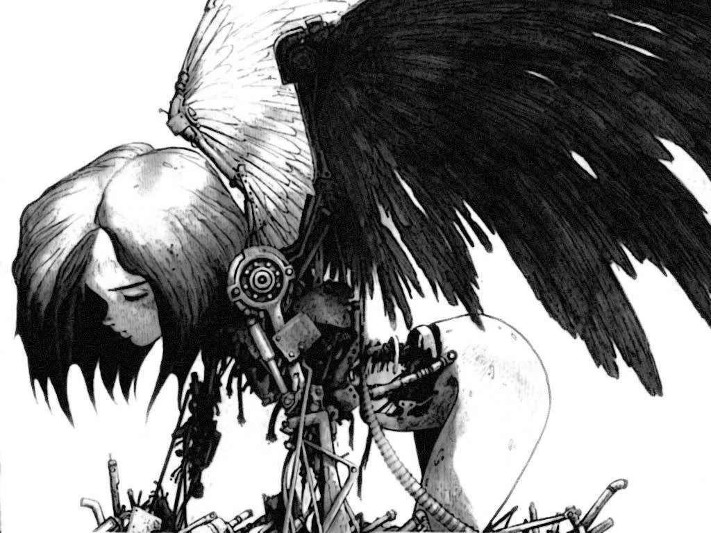 concept art from Yukito Kishiro's 'Battle Angel Alita'