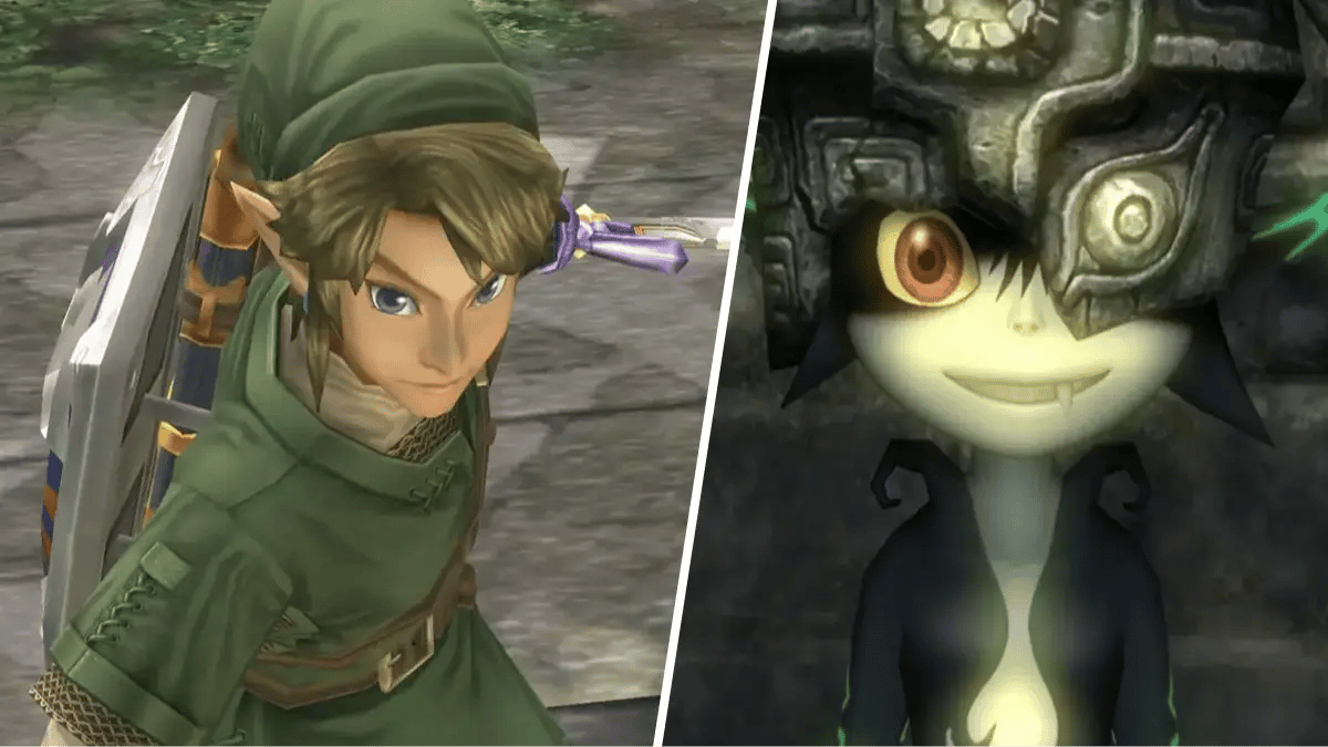 in game image of 'Llnk' and ' Midna' from Nintendo's 'The Legend of Zelda: Twilight Princess'