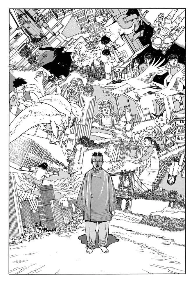 black and white cover art from Satoshi Kon's 'Opus' manga