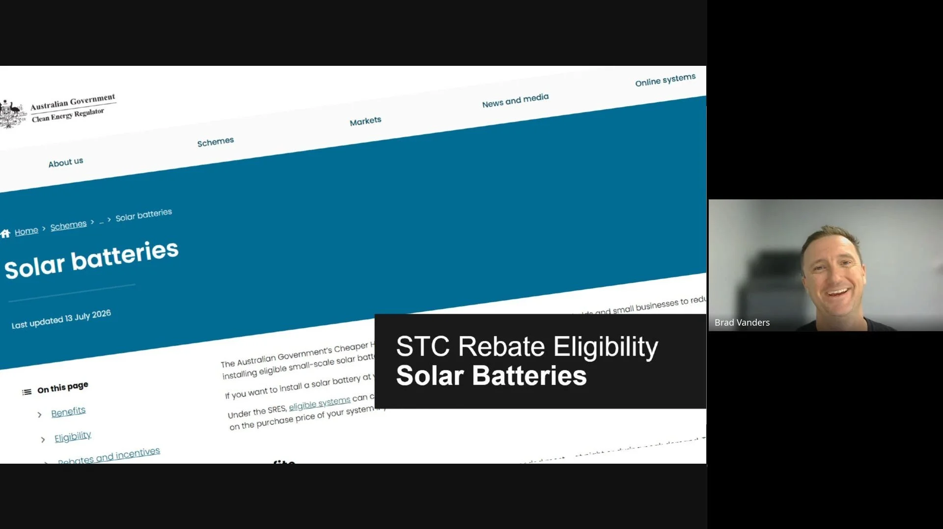 STC Battery Rebate Eligibility (July 2026)
