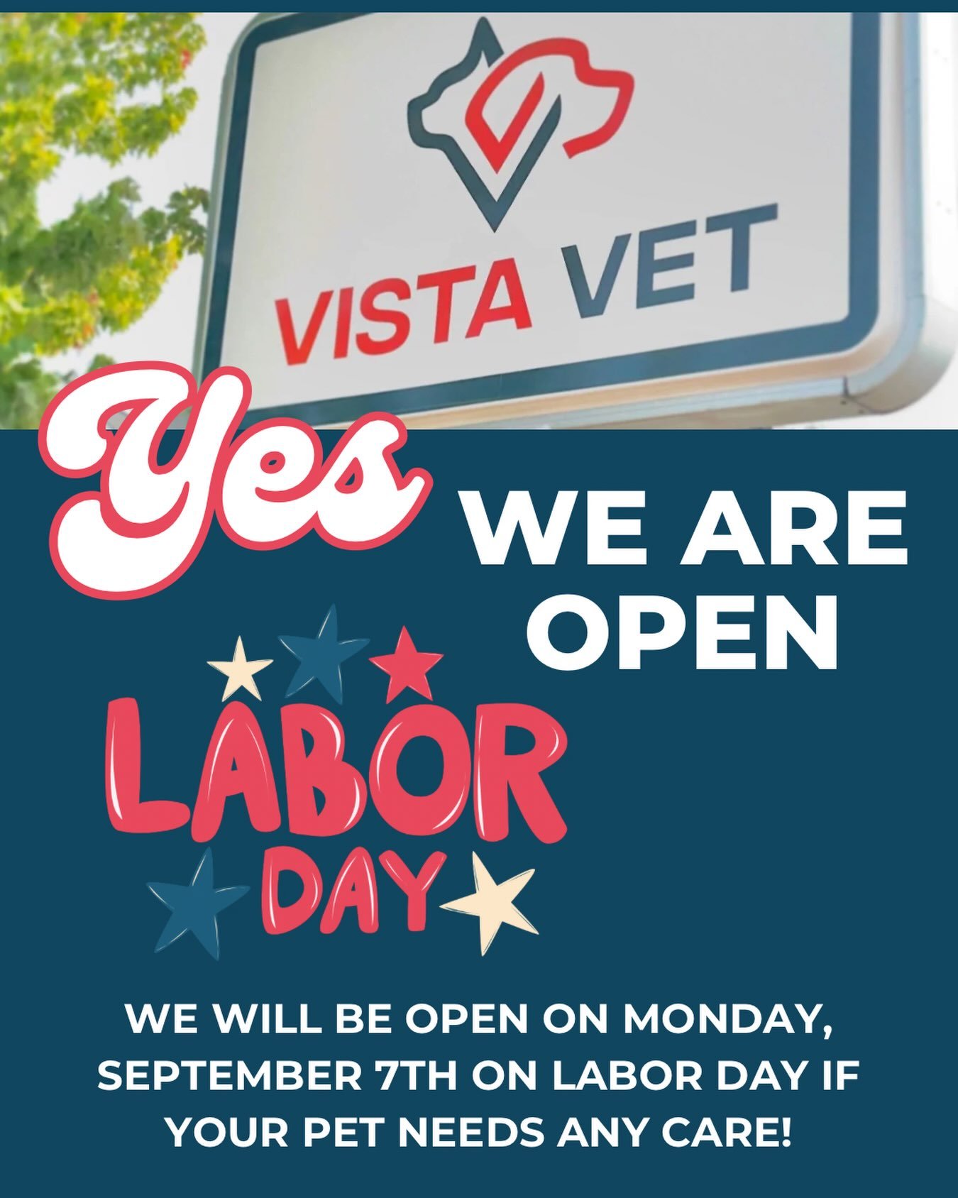 We are open this Monday, Labor Day, if your pet needs anything! #locallyowned #smallbusiness #noncorporate