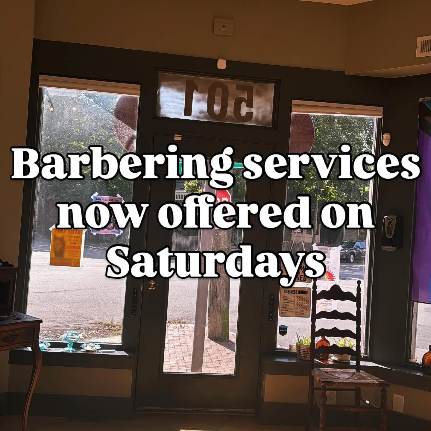 We are excited to offer barbering services exclusively with @mialannahi_thebarber on Saturdays!!

We look forward to expanding even more services to the weekends! Stay tuned!