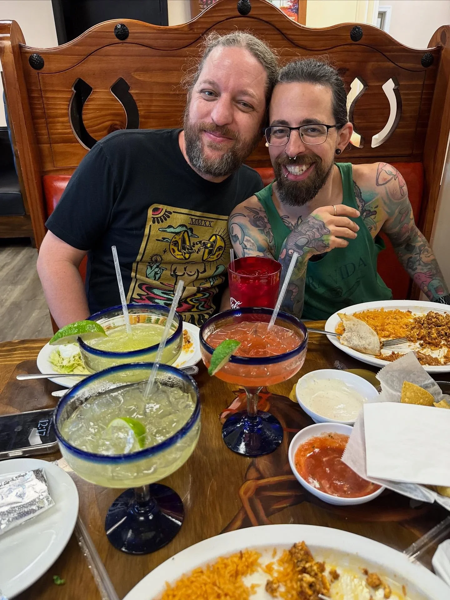 Take a moment to see a friend, eat food, and smile