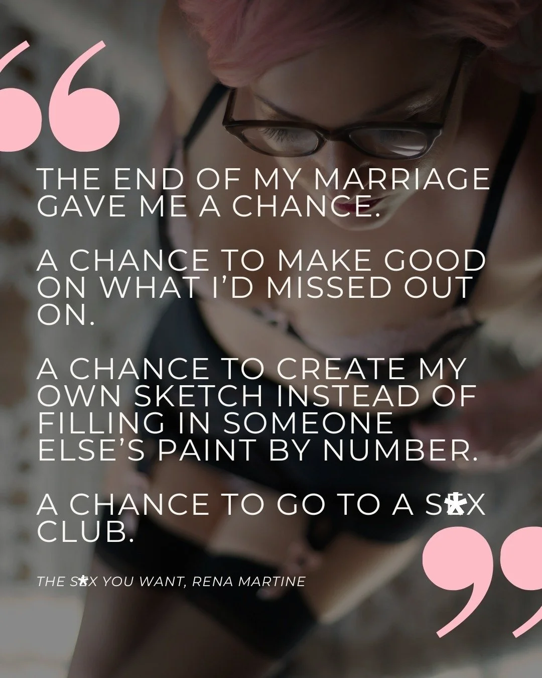 A huge part of the work I do with my coaching clients is to get clear on what it is THEY want.

When I began my path of exploration, I knew for a fact that I wanted to go to a play party.

📚I write allll about that experience in Lesson 1 of THE S*X 