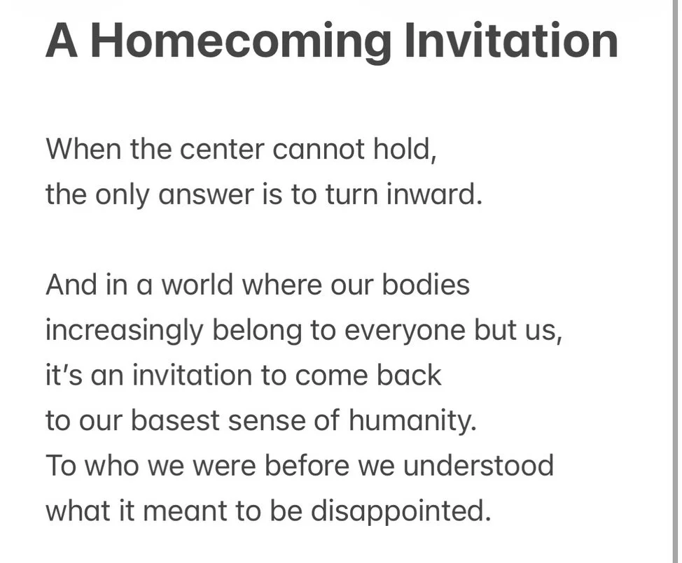 Some (very unpolished) Monday morning musings. 

If you&rsquo;re looking for a permission slip to stop and breathe: here it is. 

xo
Rena