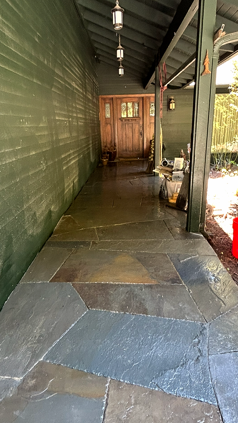 Stonework Bainbridge Island. Bluestone walkway in Bainbridge Island crafted by 7 Lamps Construction (Gig Harbor). www.7lamps.com