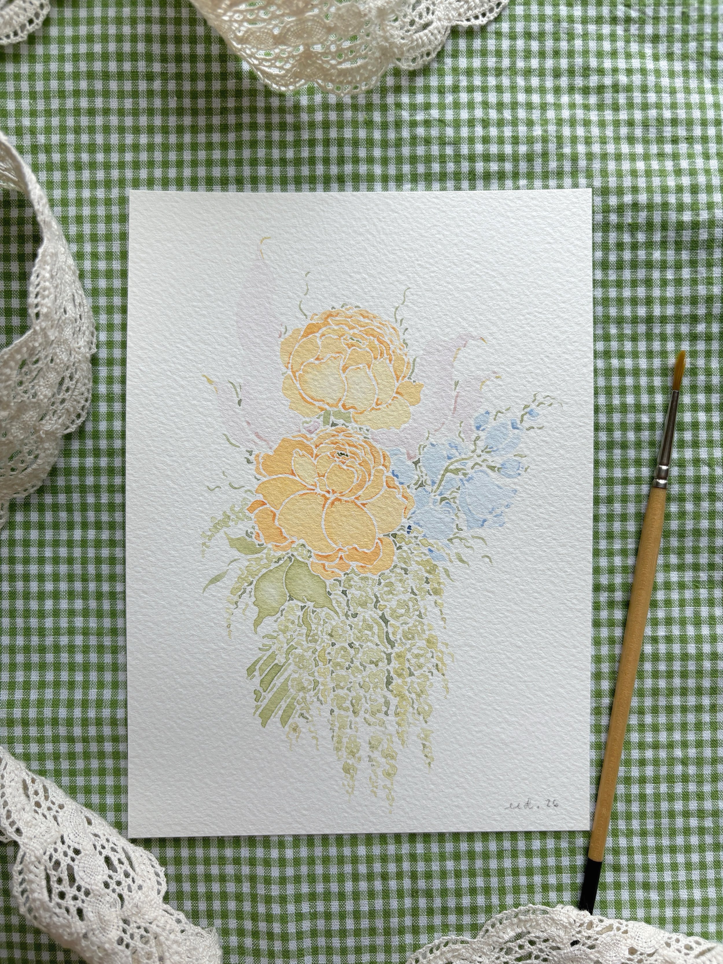Boutonnière Painting (5x7)